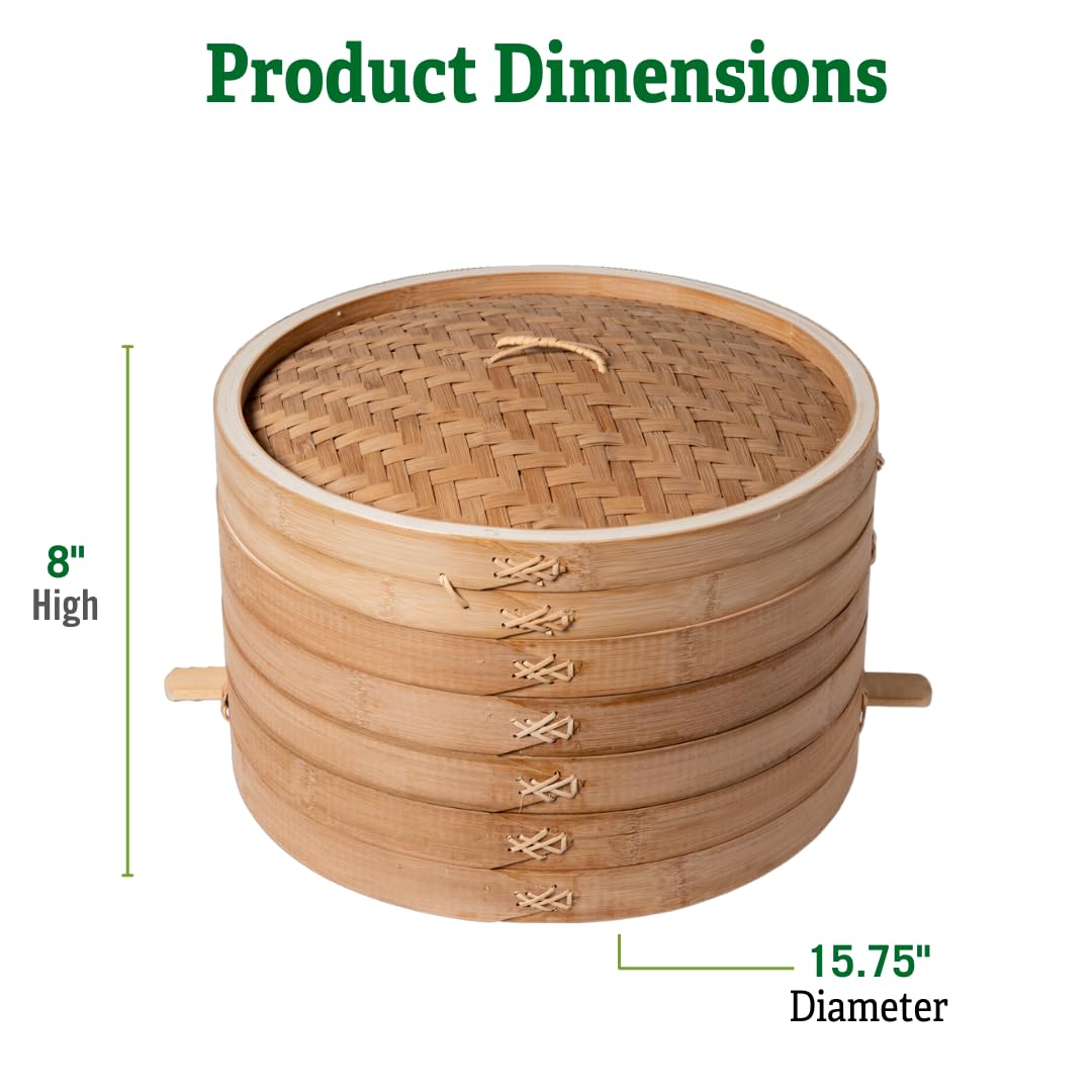 Stackable Bamboo Harvest Basket with Lid - Durable Storage for Fruits, Onions, Garlic & Root Vegetables | Perfect for Farm Stands, Farmers Markets & Kitchen Organization | Gardener's Supply Company