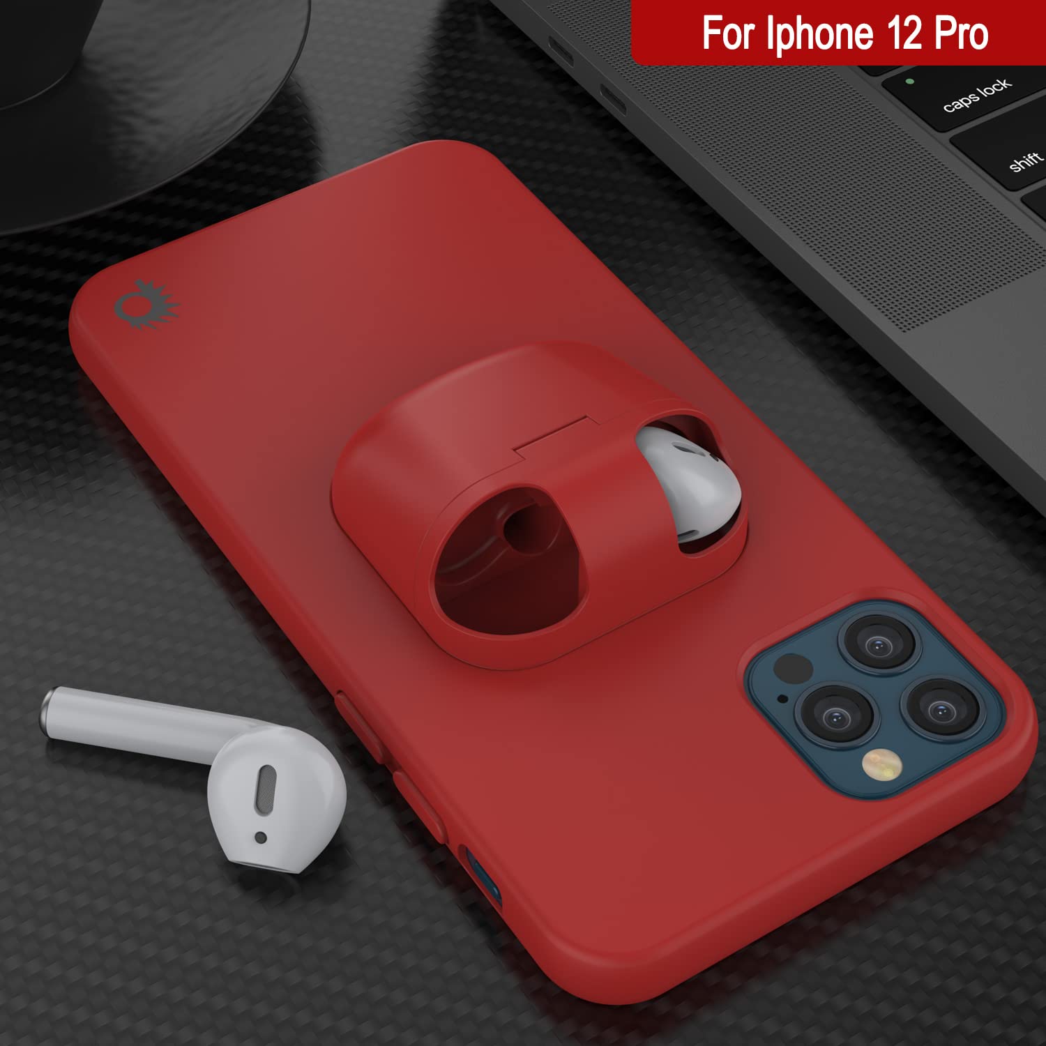 PunkCase 2-in-1 iPhone 12 Pro Case with AirPods Holder (6.1