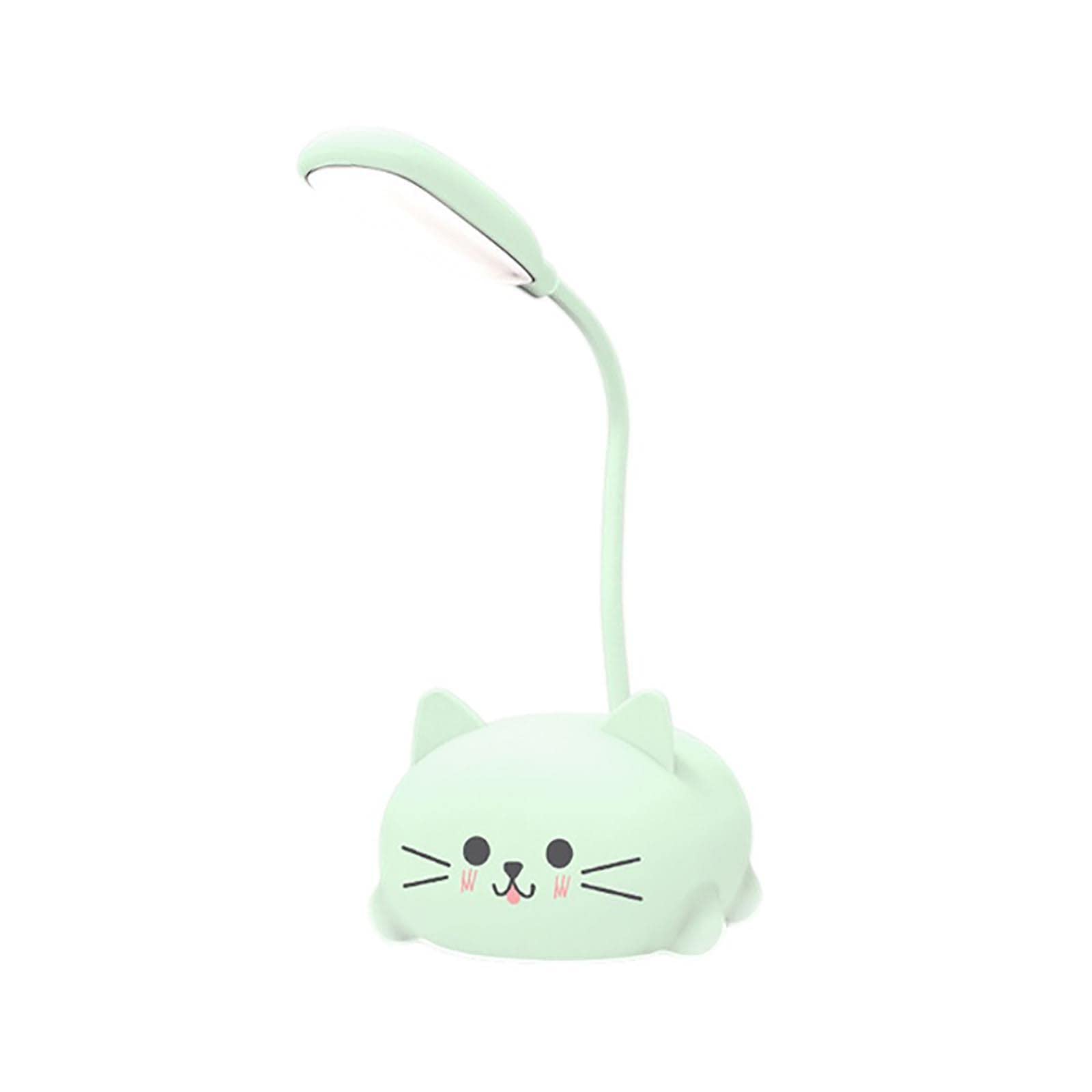 LED Desk Lamp with Wireless Charger for Kids - Eye Protection Study Lamp, USB Rechargeable Night Light, Cartoon-Themed Gift for Students & Dorm Rooms | Perfect for Homework, Reading & Bedtime Use