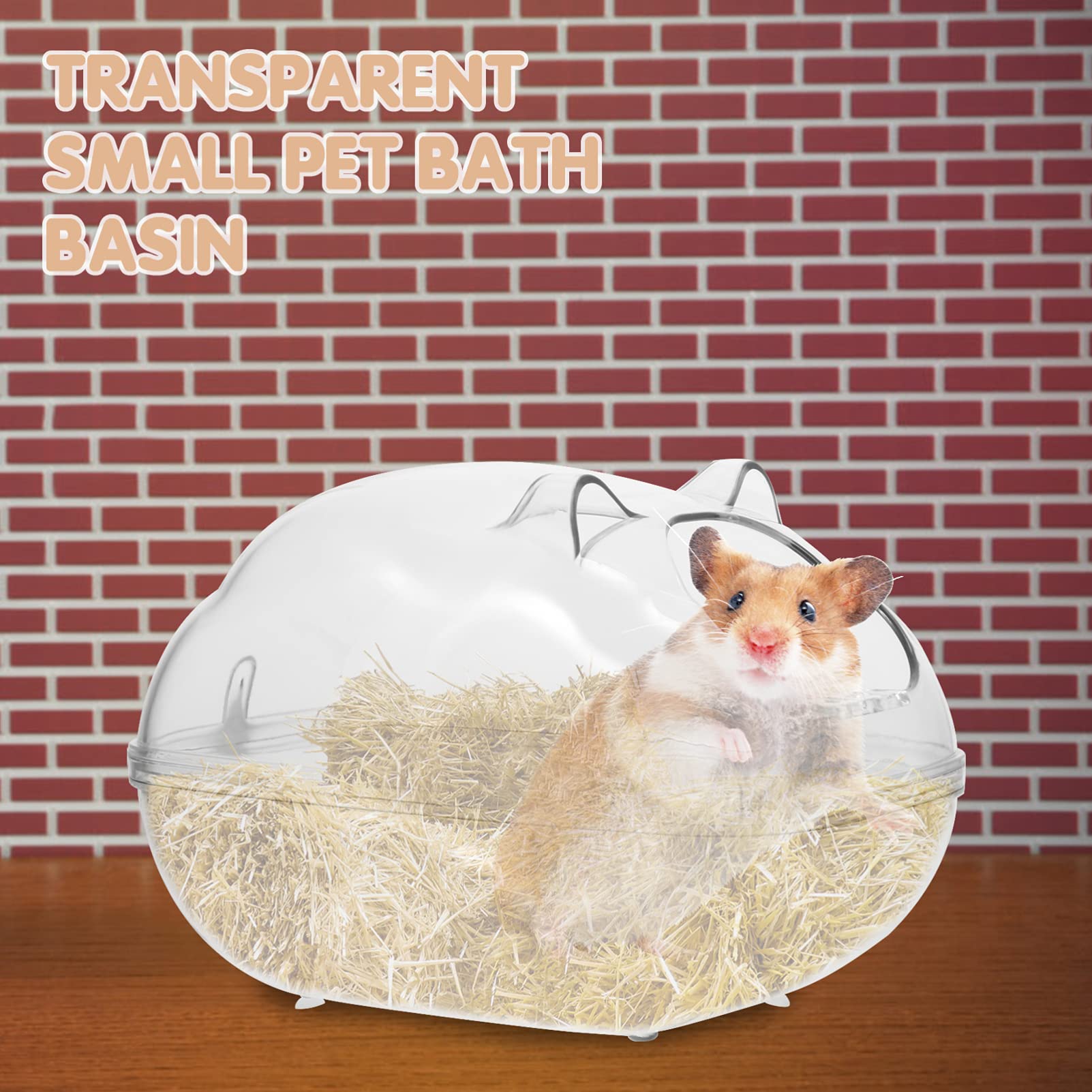 Balacoo Hamster Cage with Bathroom - Plastic Sand Bath for Small Pets, Birds & Hamsters - Perfect for Cleaning & Grooming in Cage or Playpen