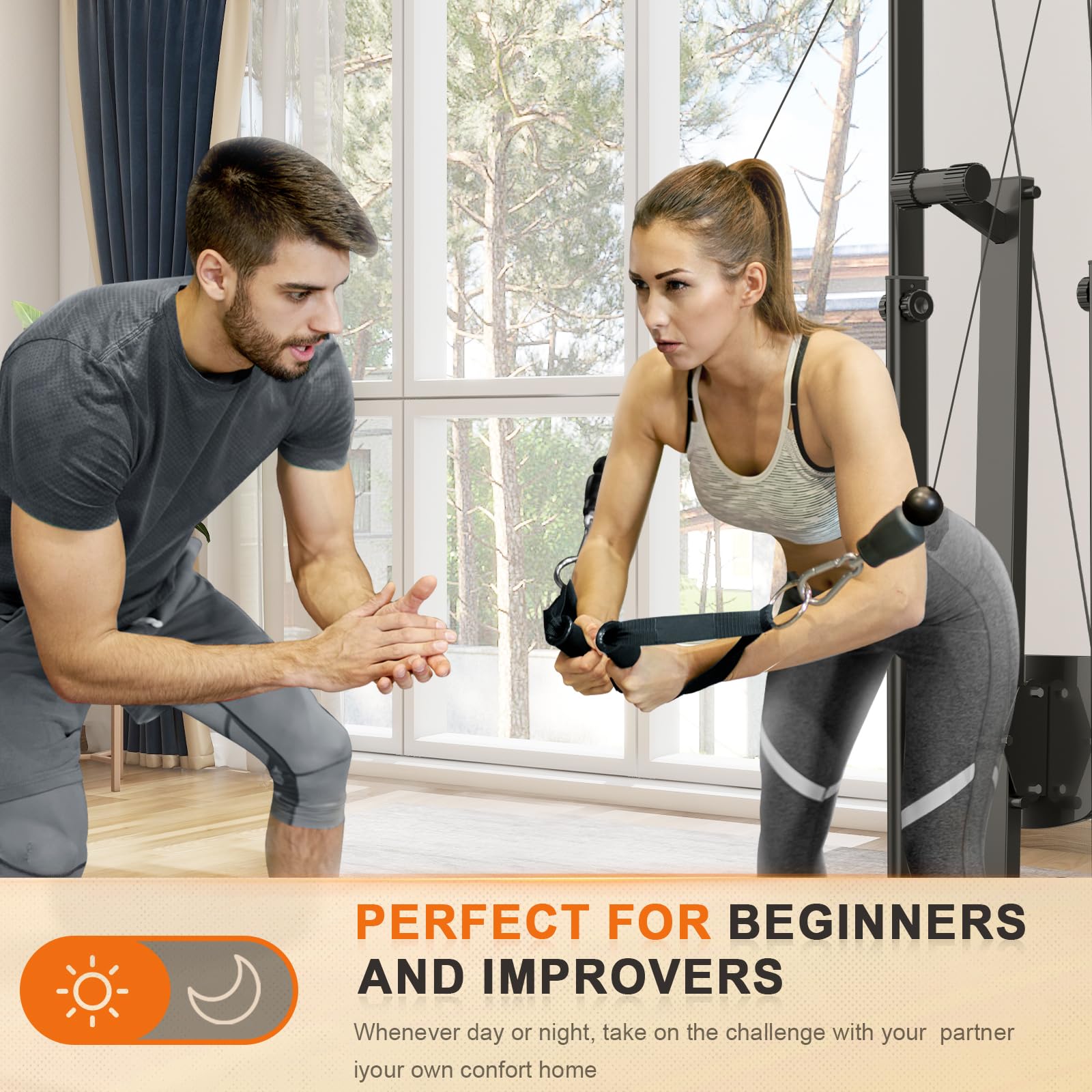 Foldable Rowing Machine for Home Gym - Compact Full Body Workout Equipment with Pull Up Bar, Power Rack & LAT Pulldown | Strength Training & Cardio Exercise for Small Spaces | Perfect for Home Fitness, Apartment Workouts & Garage Gyms