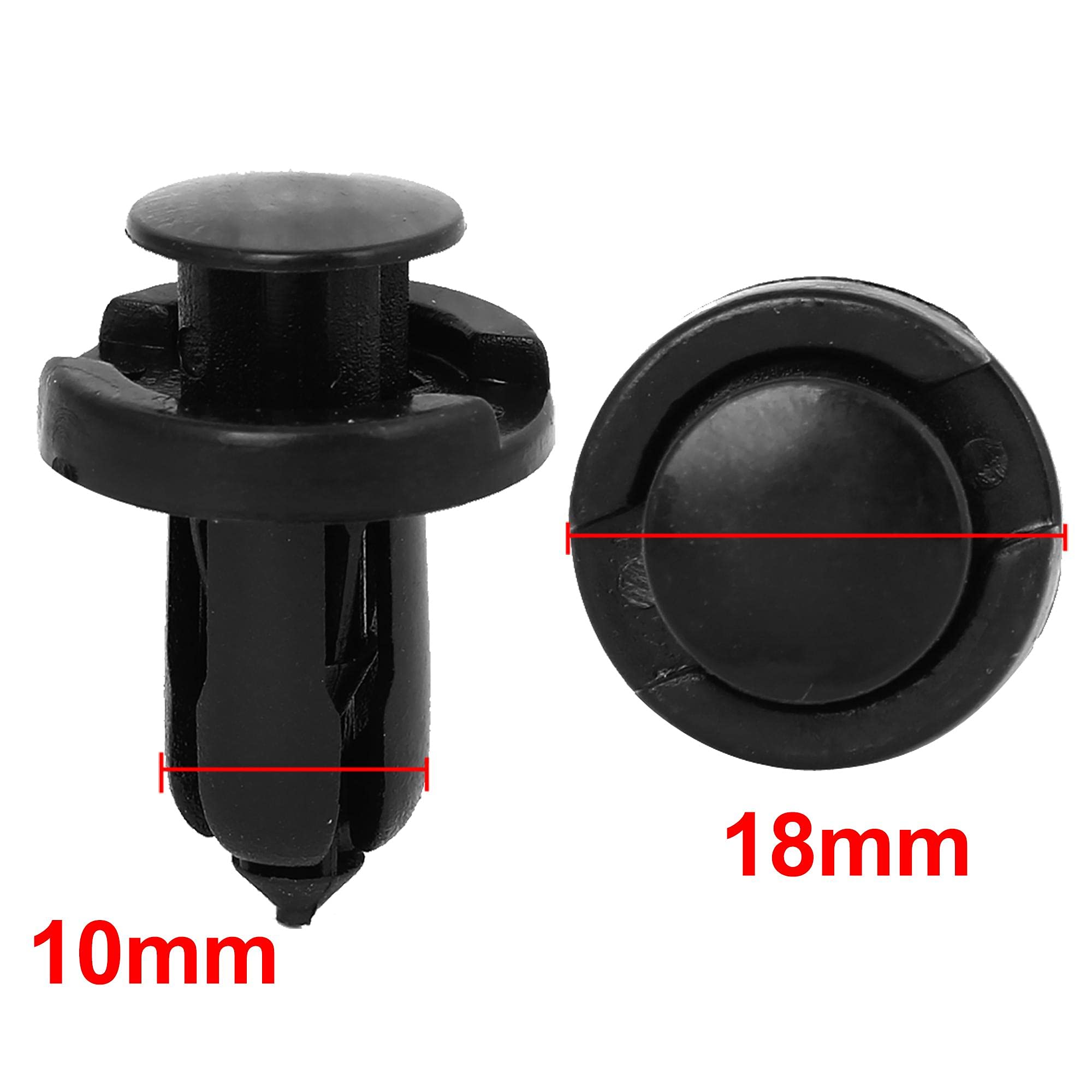 25 Pcs 10mm Hole Plastic Retainer Clips Rivets for Honda & Acura Bumper Fender - Auto Body Repair Push Fasteners for Car Interior & Exterior Trim Installation