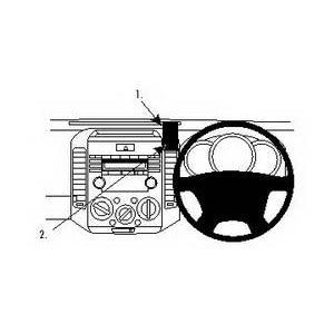 ClicOn No Holes Center Dash Mount for Ford Ranger (2007-2011) & Mazda BT-50 (2007-2012) - Universal Phone Holder for Hands-Free Navigation & Safe Driving