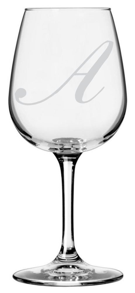 Monogrammed Wine Glass 12.75oz - Letter A for Parties & Gifts