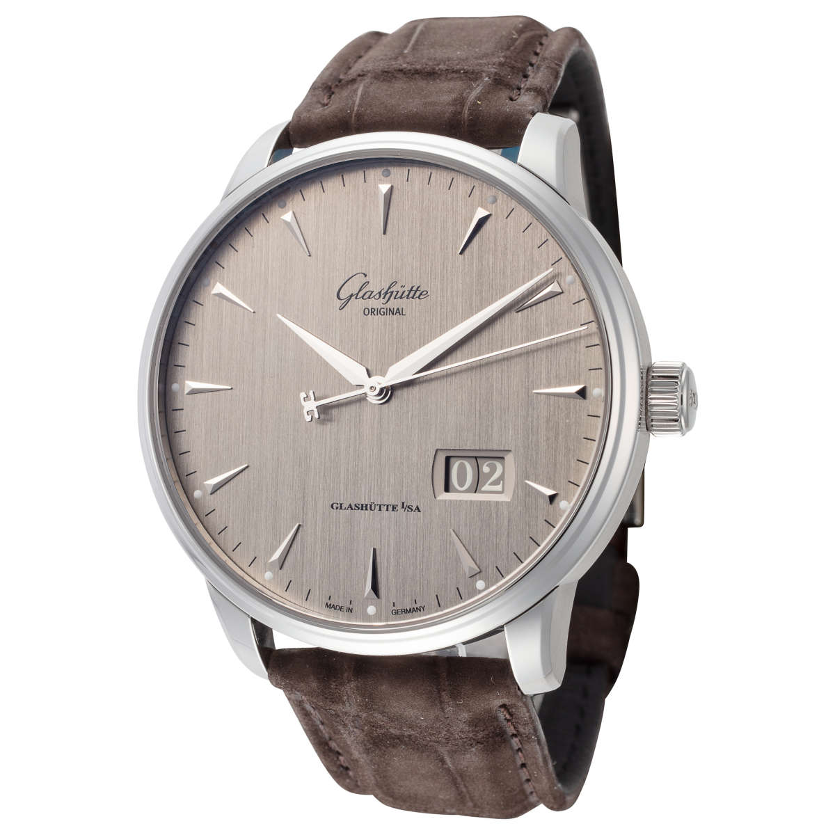 Glashutte Original Senator Excellence Panorama Date Stainless Steel Men's Watch - Luxury Automatic Timepiece for Business & Formal Occasions