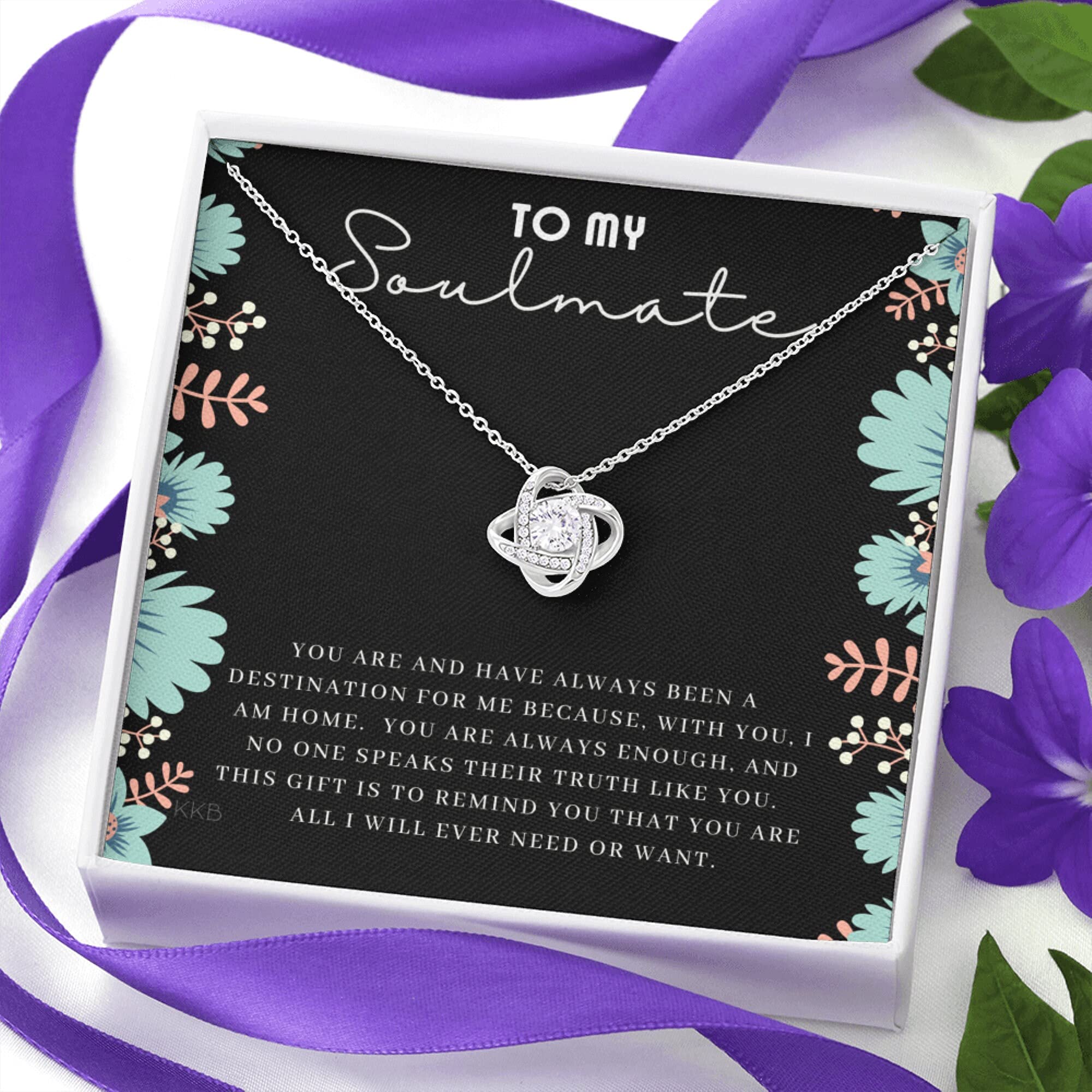 Soulmate Necklace Gift for Her - Handmade Jewelry for Christmas & Anniversaries