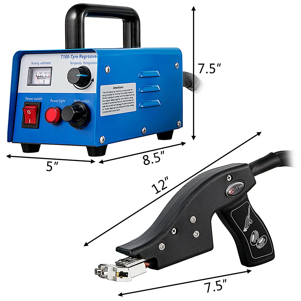 Professional Tire Groover Kit - Heavy Duty Truck & Car Tire Regrooving Tool with Heated Cutter, 110V 400W - Perfect for Tire Repair Shops & Off-Road Vehicle Maintenance