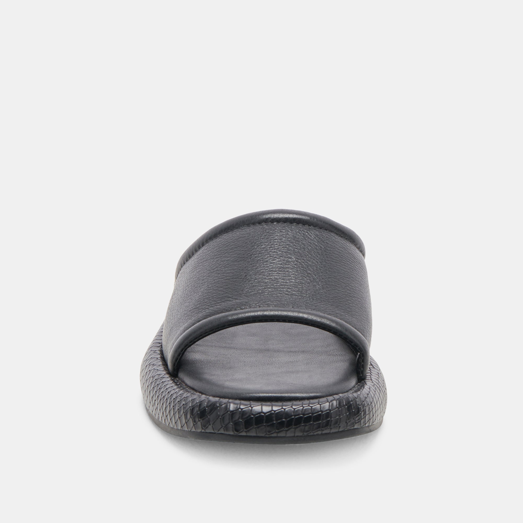 AISHA Women's Black Leather Sandals - Comfortable & Stylish for Summer, Beach, and Casual Outings
