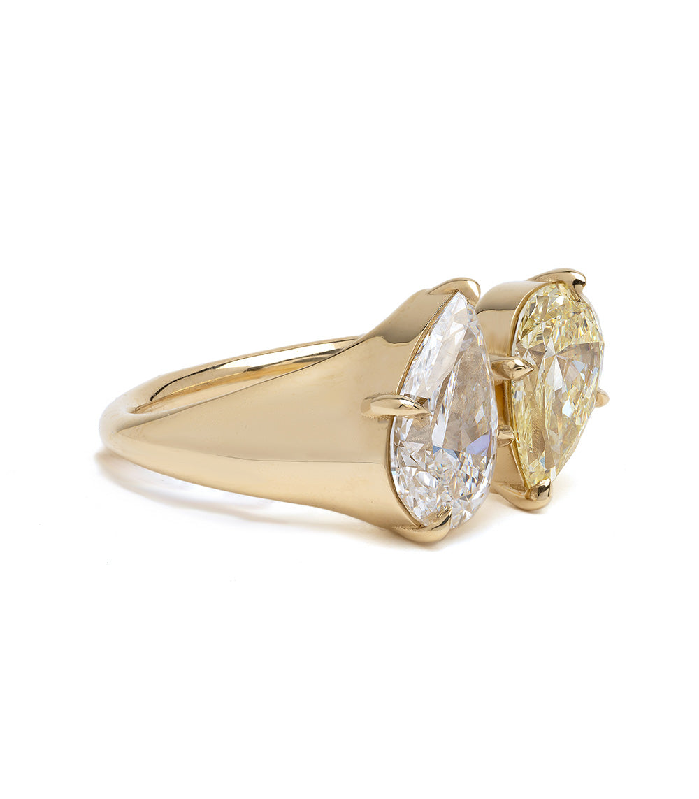 Zephyr Two Stone Lab Grown Diamond Engagement Ring for Women - 1.5 Carat Round Cut Solitaire Wedding Band - Ethical & Eco-Friendly Jewelry Gift for Proposal, Anniversary, or Valentine's Day