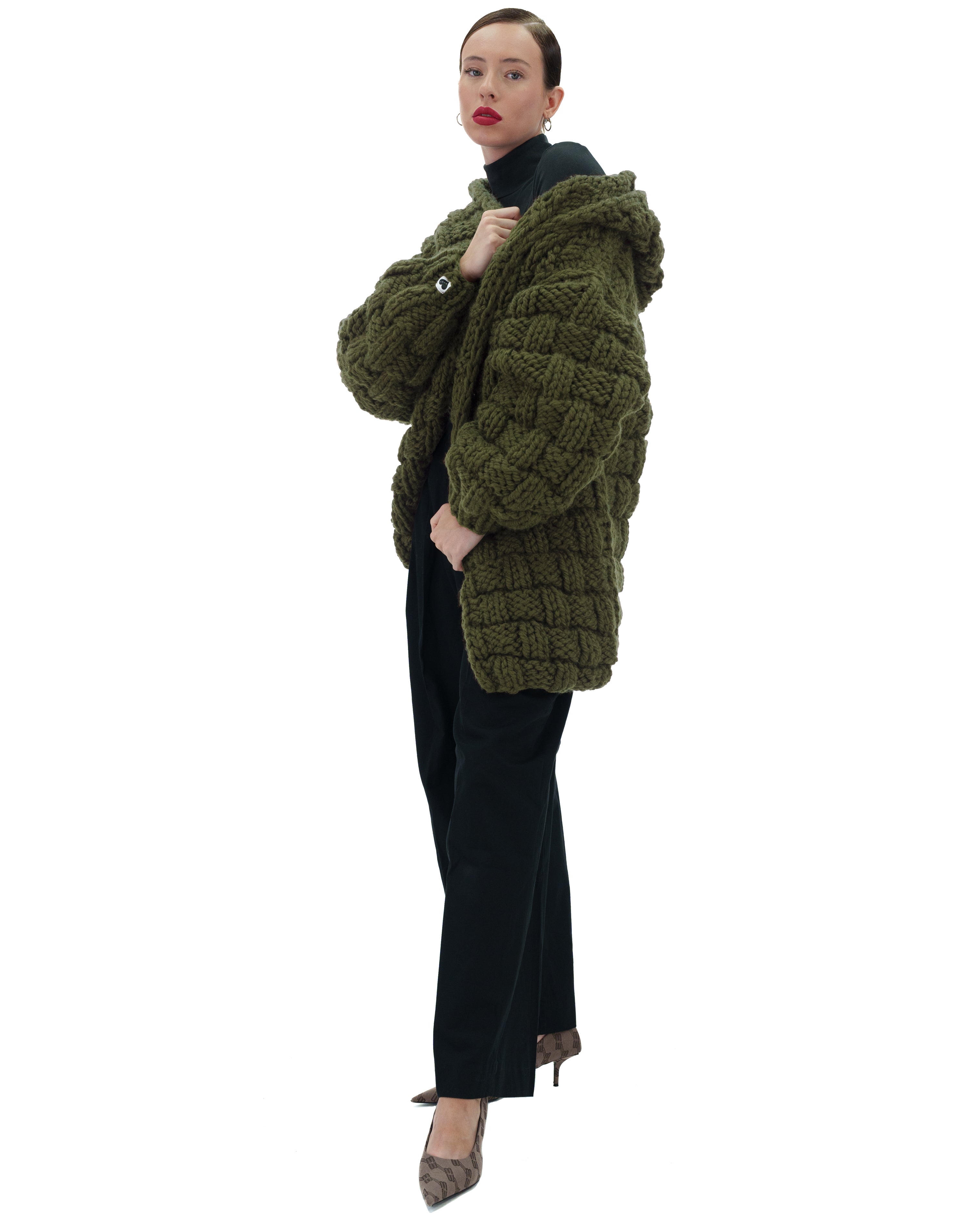 Women's Straw Hooded Cardigan - Lightweight Knit Sweater for Fall & Winter | Cozy Oversized Pullover for Casual Wear, Lounge & Travel