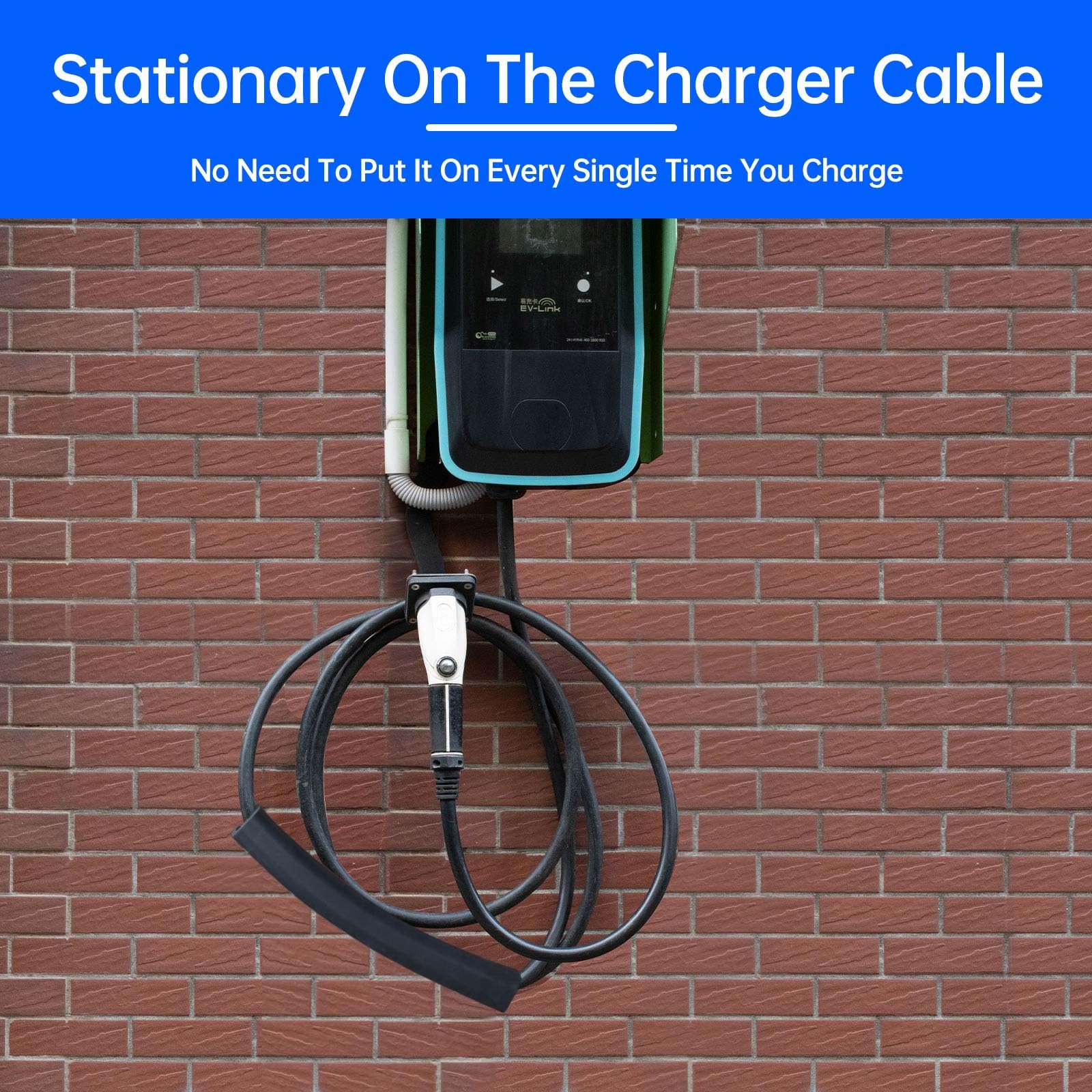 Heavy-Duty EV Charger Cable Protector for Tesla & J1772 - Garage Use