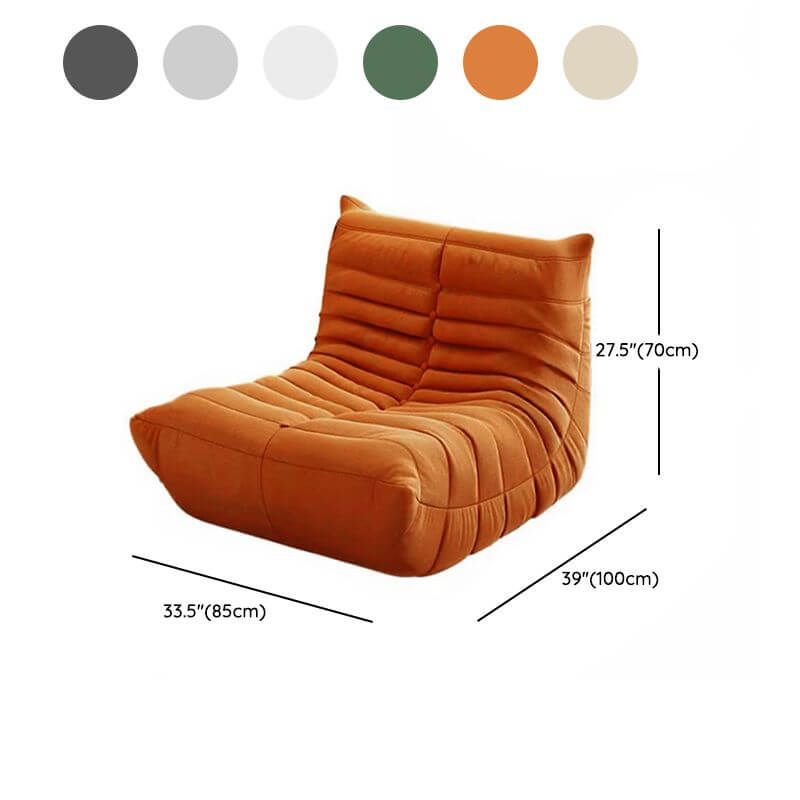 Soft Microfiber Striped Sponge Bean Bag Lounger Chair - Comfortable & Stylish Seating for Women 35-40 - Perfect for Living Room, Bedroom or Dorm Relaxation