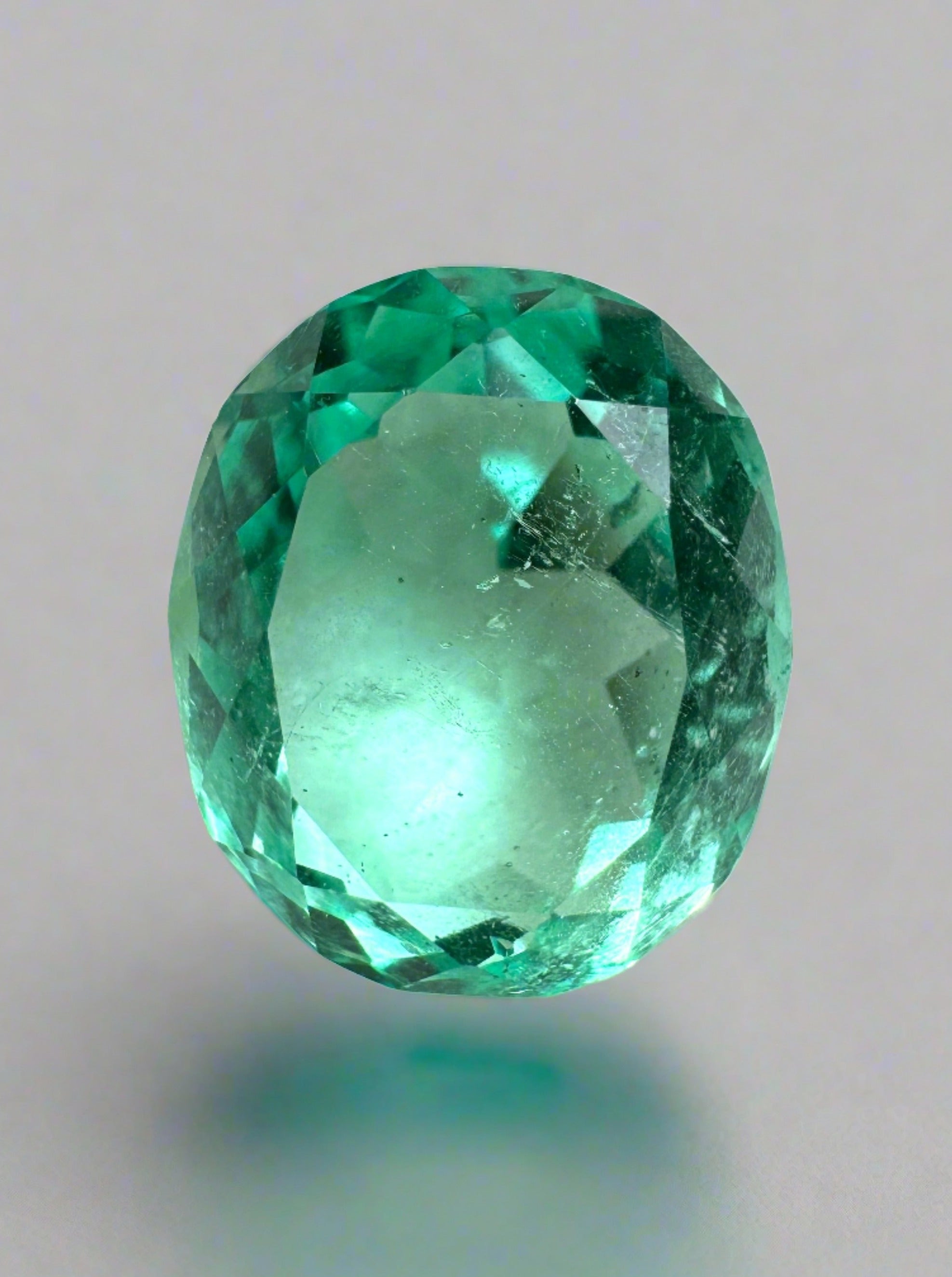 3.70 Carat 11x9mm VS Clarity Natural Green Colombian Emerald Gemstone - Oval Cut Loose Stone for Jewelry Making, Engagement Rings & Luxury Gifts