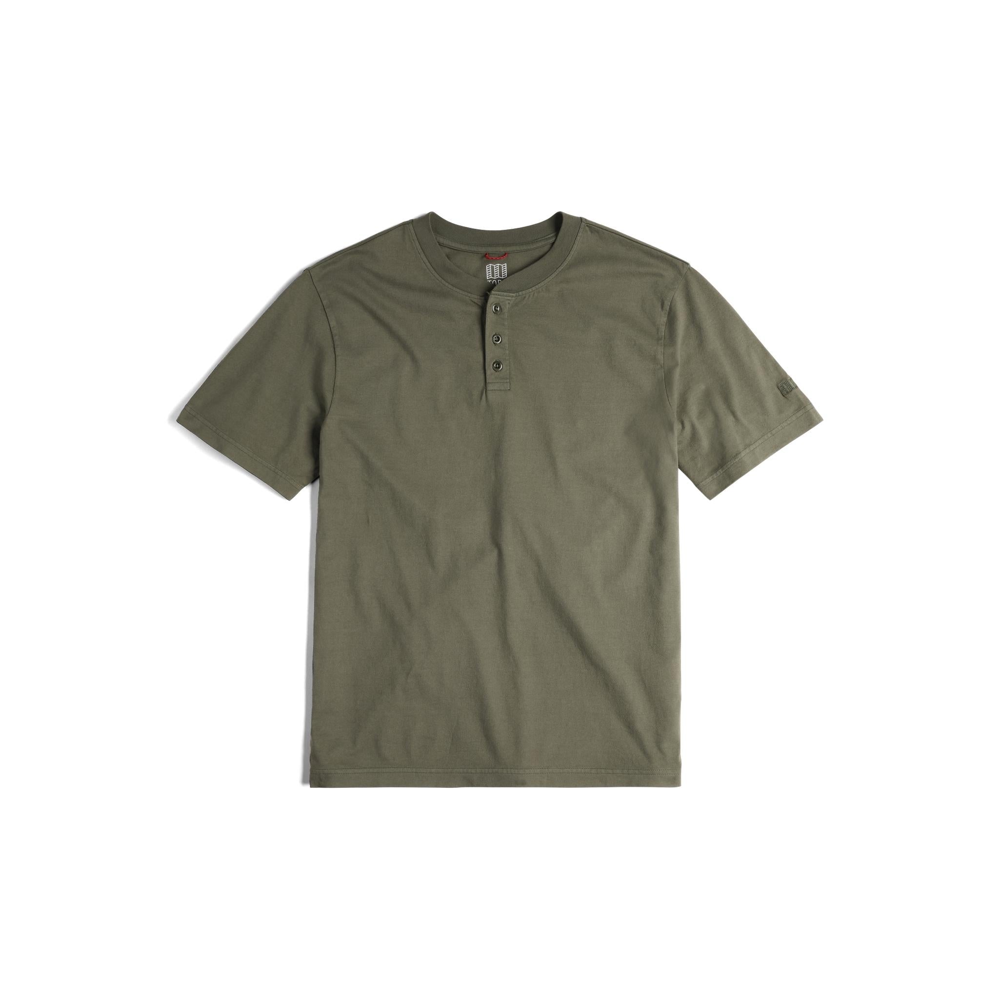 Men's Dirt Henley Short Sleeve Shirt - Casual & Comfortable Cotton Top for Outdoor Activities, Hiking, and Everyday Wear