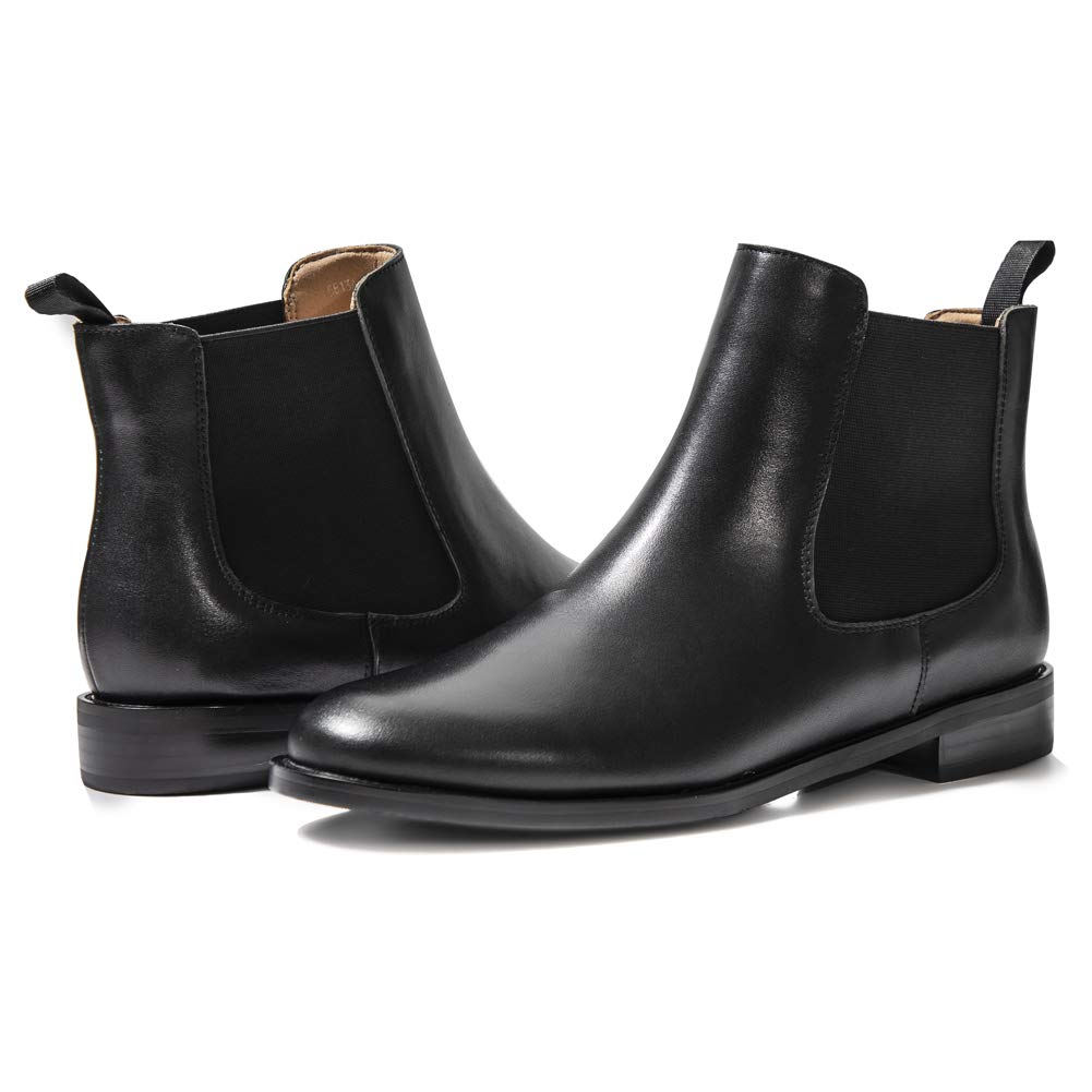 Women's Classic Leather Chelsea Boots - Waterproof Ankle Boots for Women, Comfortable Slip On Booties with Rubber Sole, Perfect for Fall Winter, Office, Casual & Outdoor Walking
