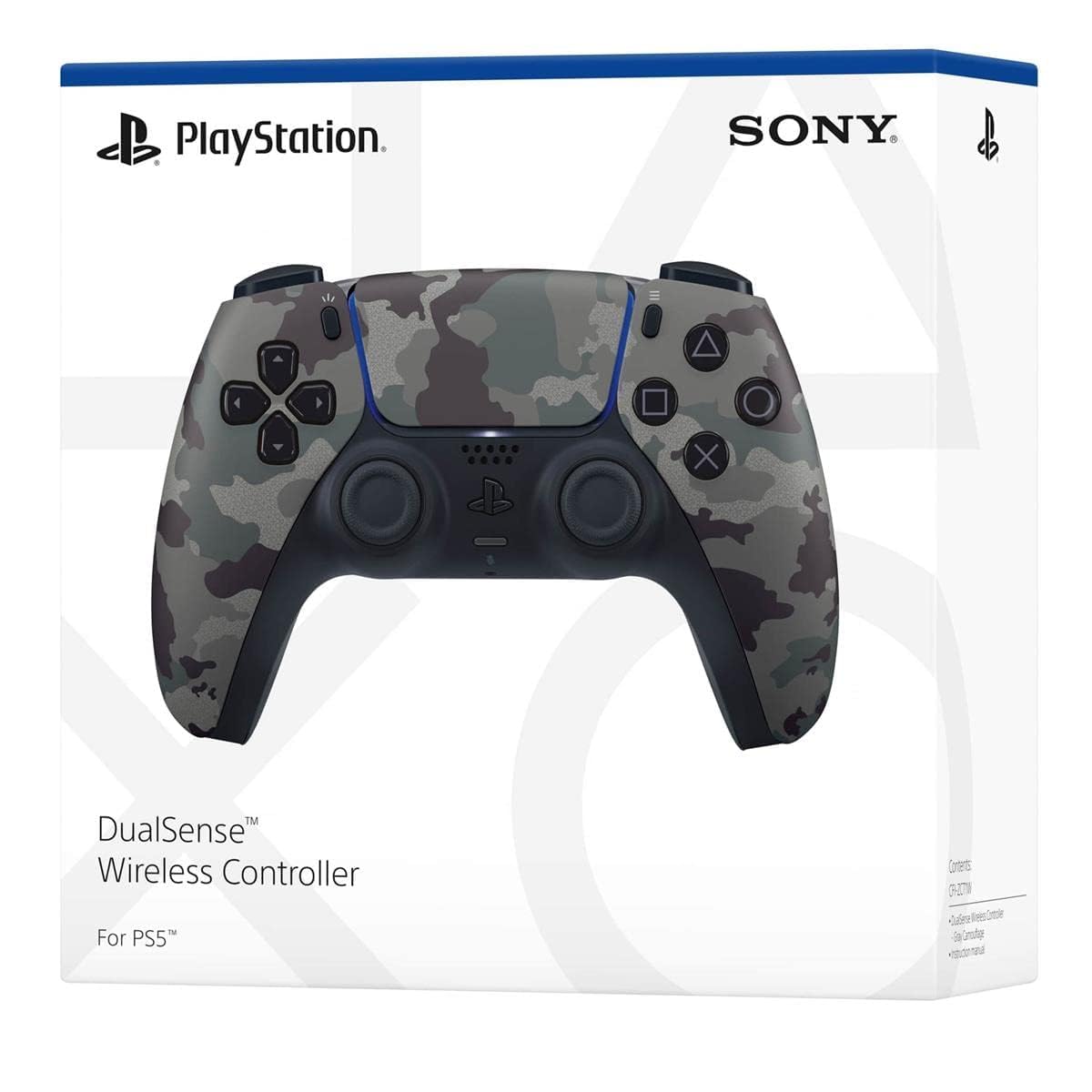 Sony PlayStation 5 DualSense Wireless Controller - Gray Camouflage (Renewed) | Compatible with PS5 Console | Perfect for Gaming, Streaming & Multiplayer Sessions