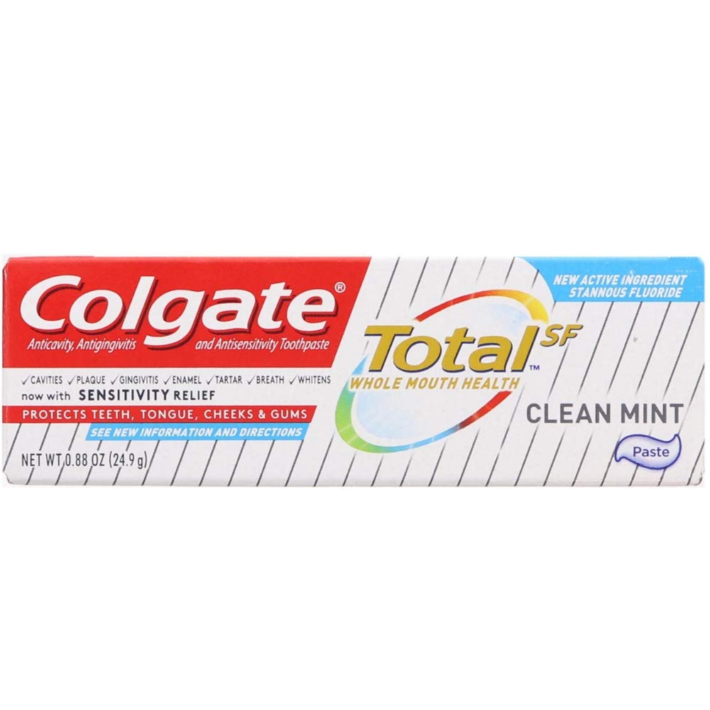 Colgate Total Clean Mint Toothpaste 0.88 oz (Pack of 48) - Fresh Breath & Plaque Protection for Daily Oral Care at Home or Travel