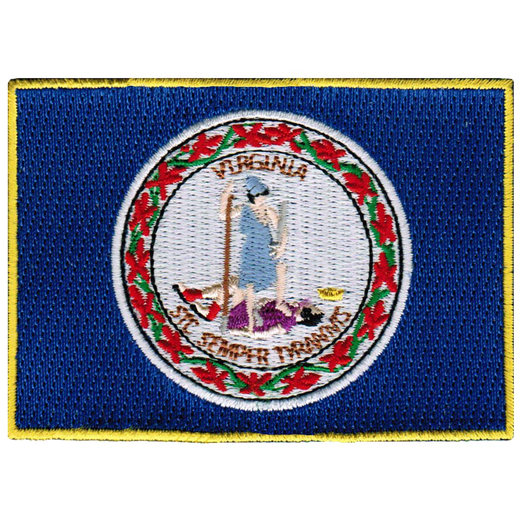 Virginia State Flag Embroidered Patch - Iron-On VA Emblem for Jackets, Hats, Bags & DIY Crafts | Officially Licensed VA Souvenir