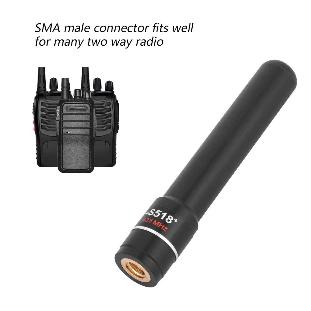 SMA Male 144/430MHz High Gain Dual Band Short Antenna for Two Way Radio - Perfect for Ham Radio, Walkie Talkie & Emergency Communication