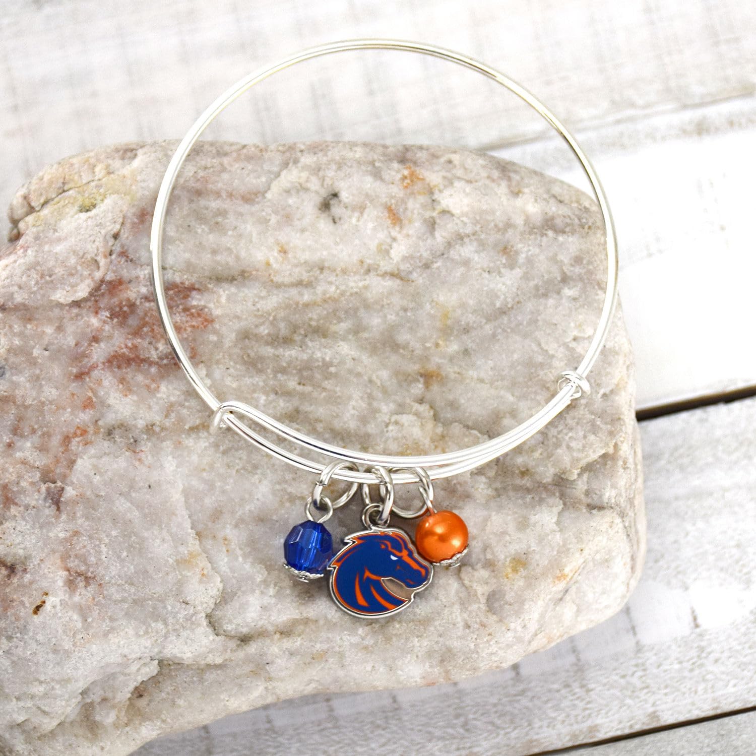 Official NCAA College Team Bangle Bracelet - Adjustable Up to 8 Inches | Fan Frenzy Gifts | Perfect for Game Day, School Spirit & College Graduation Gifts