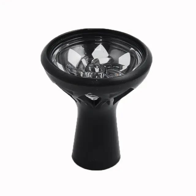 Premium Silicone & Glass Hybrid Hookah Bowl - Phunnel Vortex Design for Smooth Smoking - Perfect for Home Use, Parties & Relaxation