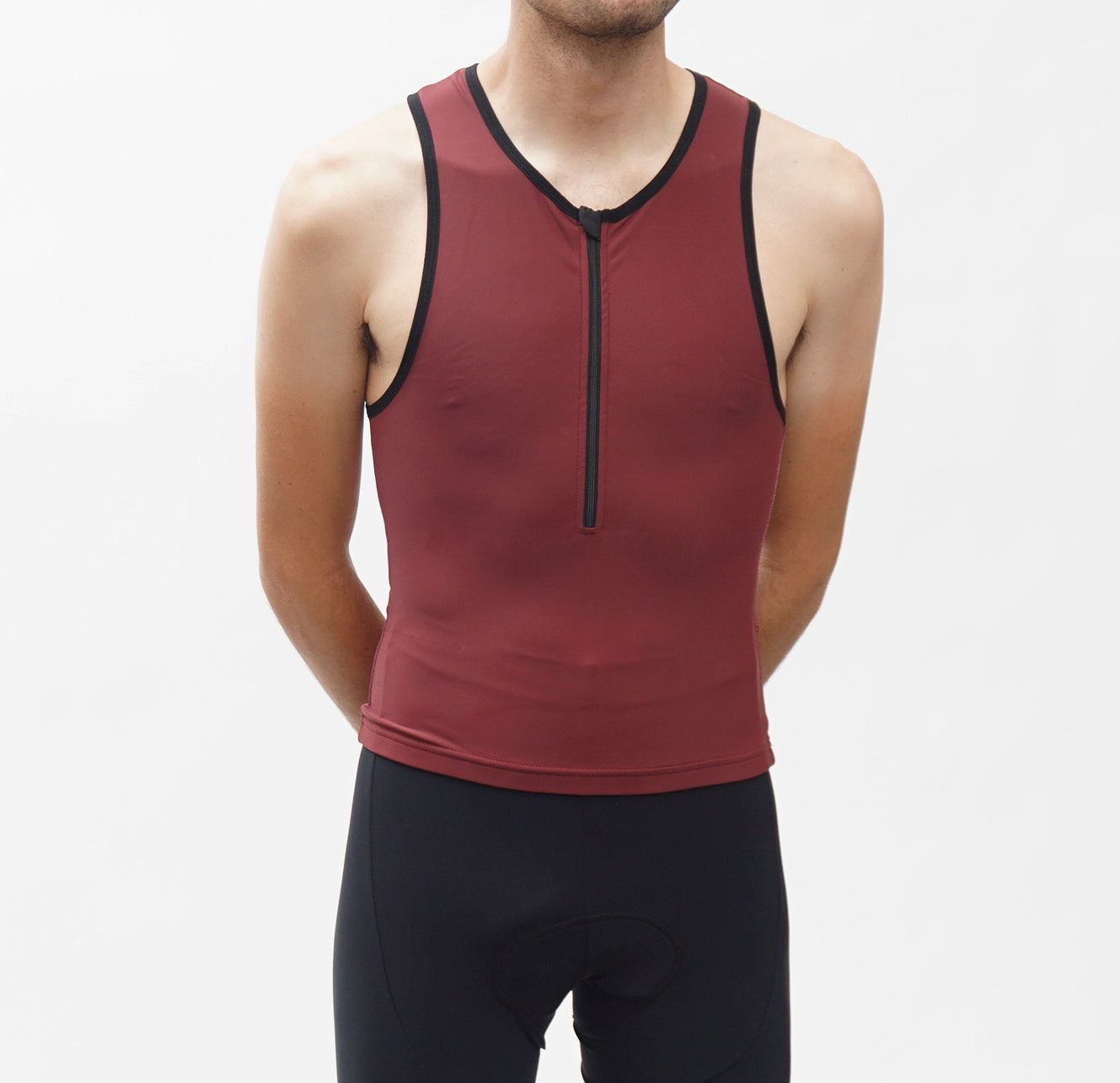 Burgundy Tri Top for Women - Sexy Workout Crop Top - Gym, Yoga & Running Activewear - Plus Size & Regular Fit - Breathable & Stretchy Fabric