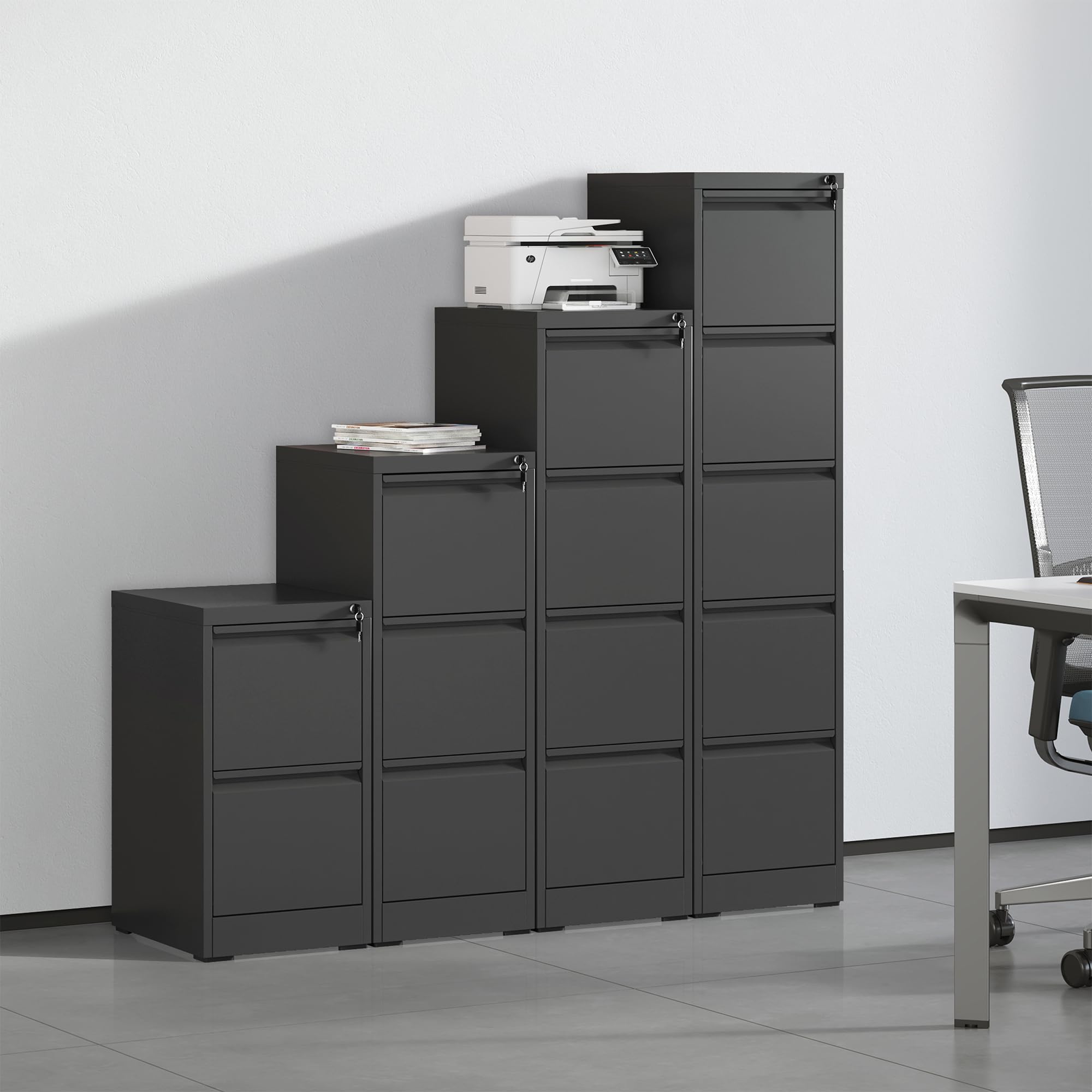 Heavy Duty Metal File Cabinet with Locking Drawer - Steel Vertical Filing Cabinet for Legal & Letter Size Documents - Perfect for Home Office, Business & School Organization