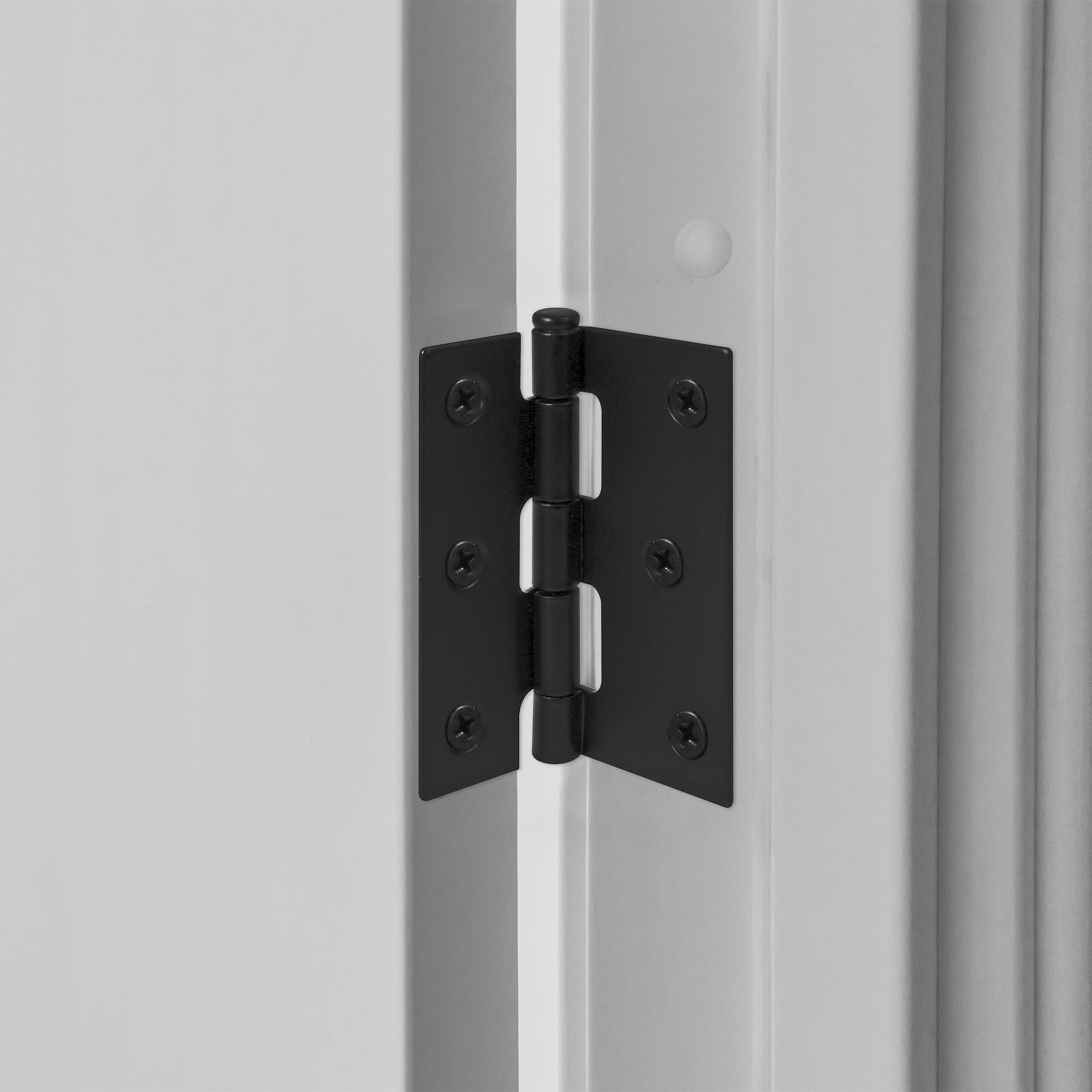 Prime-Line K 5039 Screen Door Replacement Hinges - 3 Inch Steel Hinges, Black (2 Pack) - Heavy Duty Door Hardware for Patio, Porch & Storm Doors