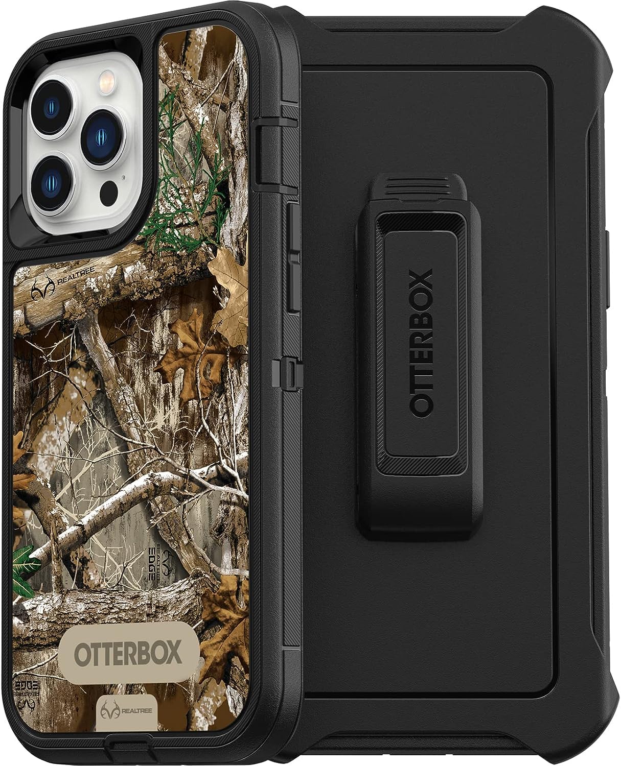 OtterBox Defender Series SCREENLESS Edition Protective Case for iPhone 13 Pro Max & iPhone 12 Pro Max - Black/Realtree Camouflage | Heavy Duty Shockproof Cover for Outdoor, Work & Adventure Use