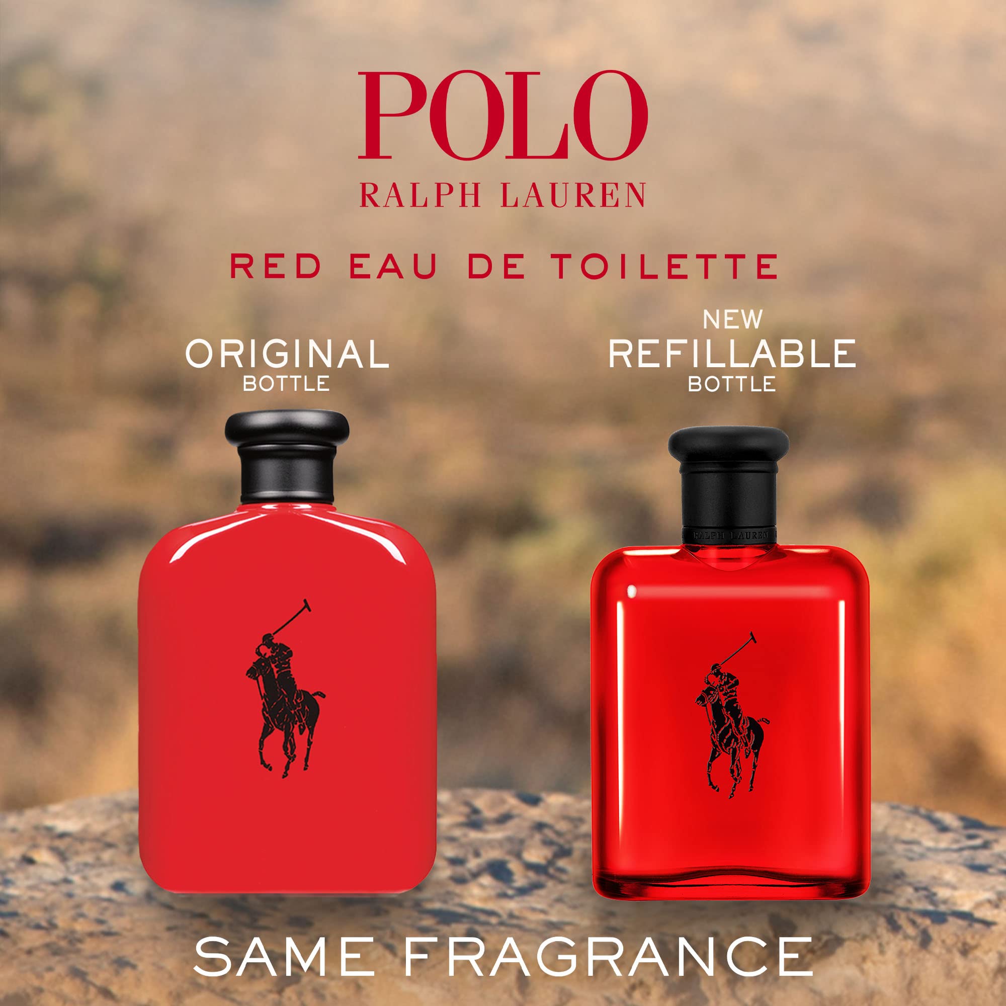 Ralph Lauren Polo Red Eau de Toilette for Men - Woody Spicy Cologne with Grapefruit, Saffron & Redwood - Medium Intensity Fragrance - Perfect for Date Nights & Special Occasions
