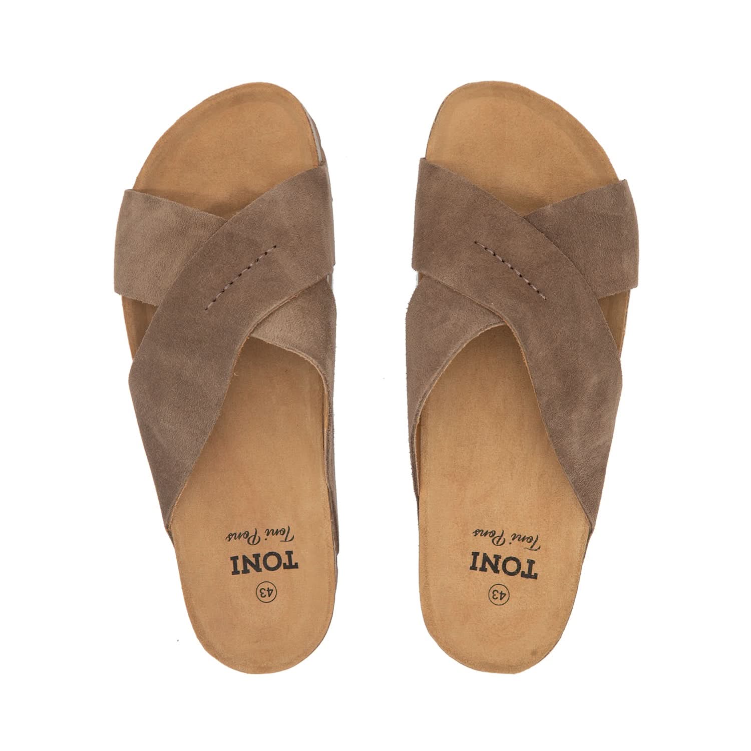 Men's Plain Leather Open Toe Bio Sandals - Comfortable & Breathable Summer Footwear for Beach, Pool & Casual Outings