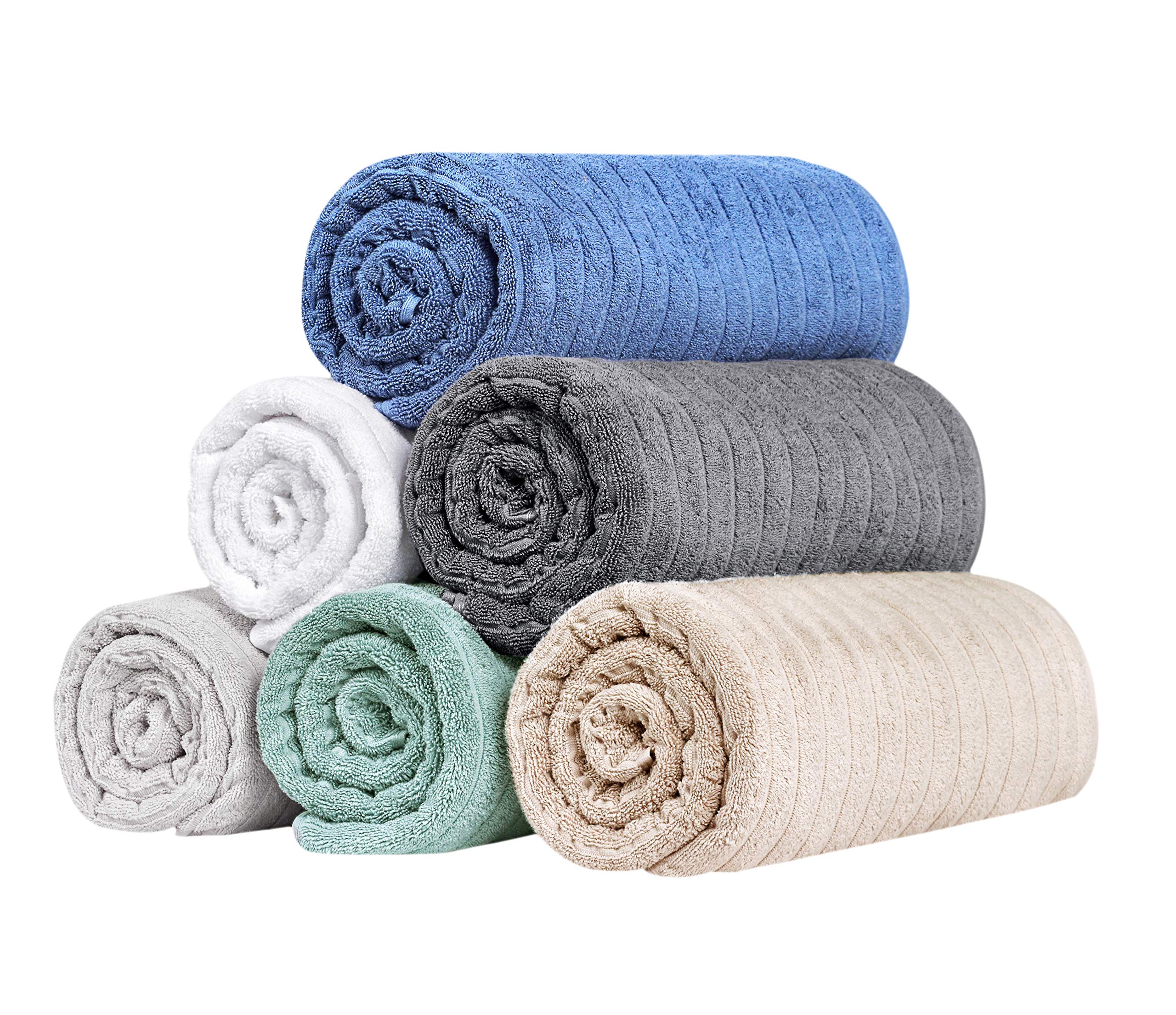Premium 100% Turkish Cotton Washcloths Set of 6 - Ultra Absorbent & Quick Dry Face Towels | 13x13 Inches | Perfect for Spa, Gym, Hotel & Home Use - Soft Bath Towels for Facial Cleansing, Makeup Removal & Skincare Routine