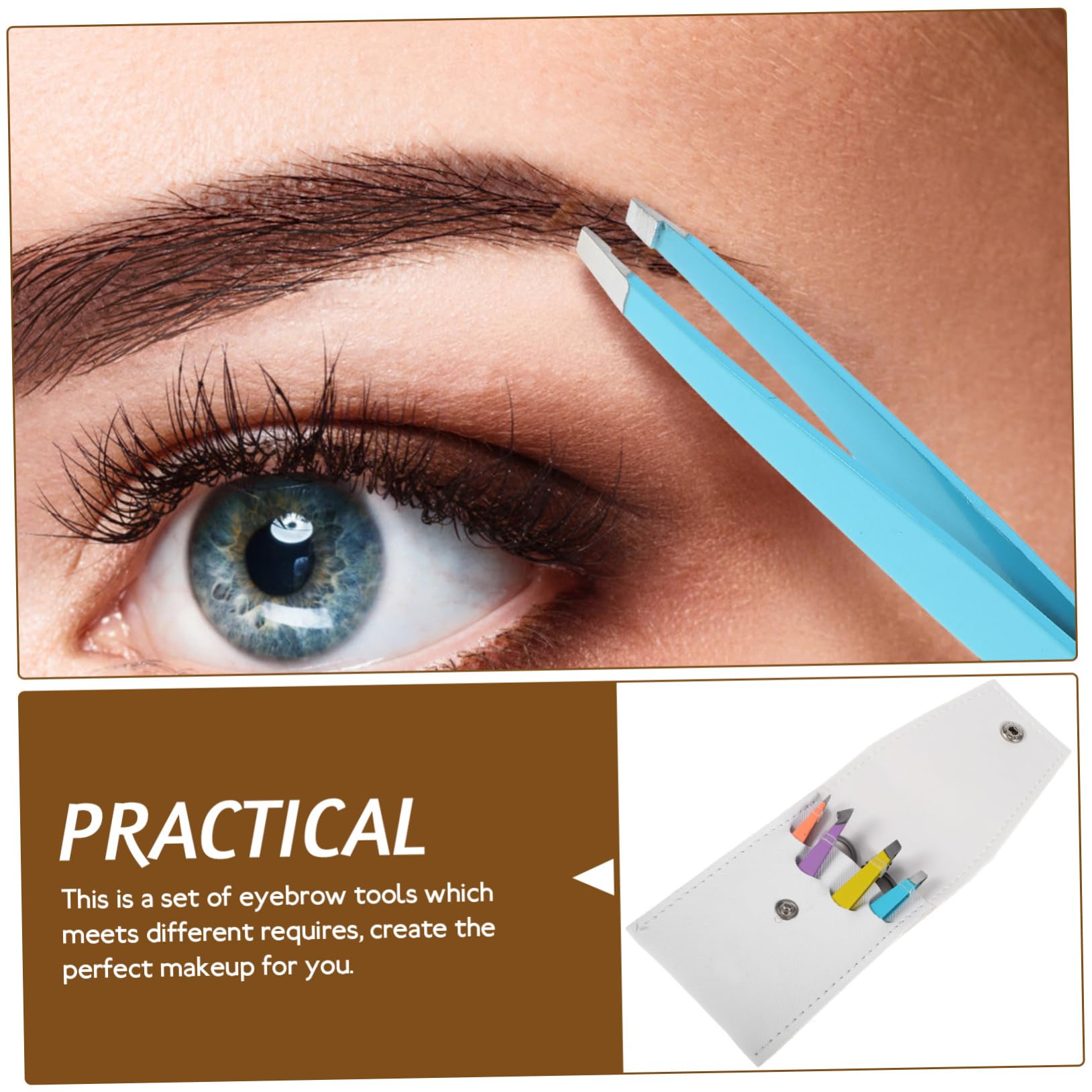 18 Pcs Eyebrow Clip Set - Professional Eyebrow Tweezers, Trimmer & Shaper Tools for Perfect Eyebrow Shaping - Portable Beauty Kit for Home, Travel & Salon Use