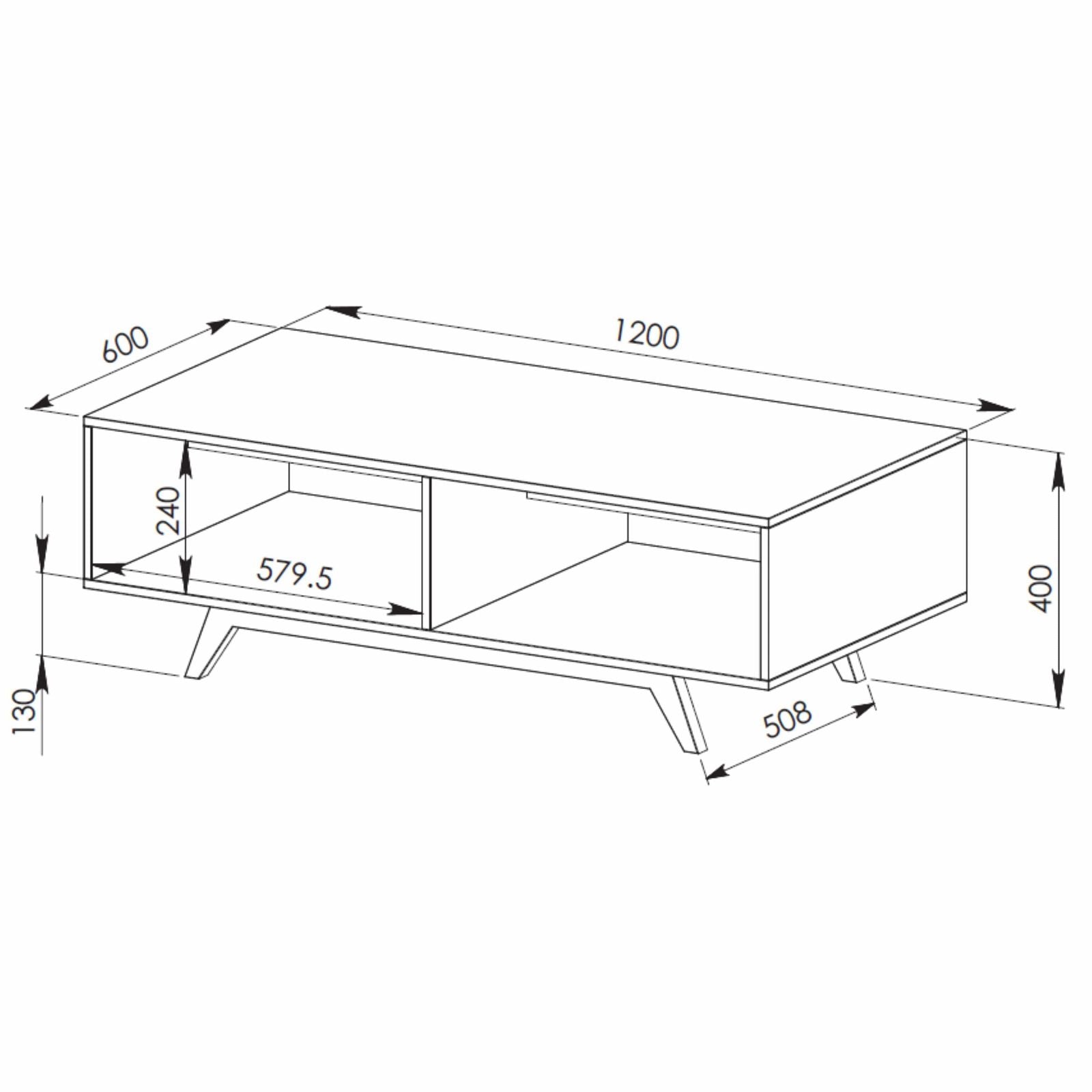 Tauris™ Metro Light Oak Coffee Table - Modern Living Room Furniture for Small Spaces & Apartments