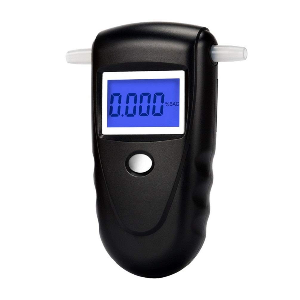 Professional Digital Breathalyzer - Portable Alcohol Breath Tester with 10 Disposable Mouthpieces for Personal & Workplace Safety | Accurate BAC Measurement for Drivers, Party-Goers & Safety Officers