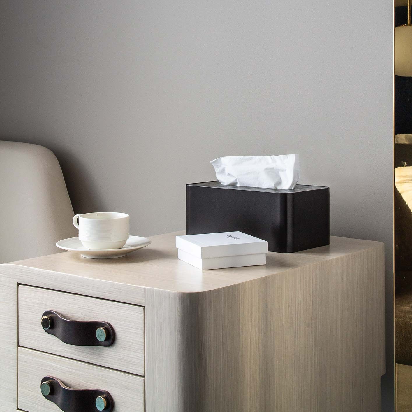 Stylish Black Tissue Box Cover - Modern Home & Office Decor | Perfect for Living Room, Bedroom, and Bathroom