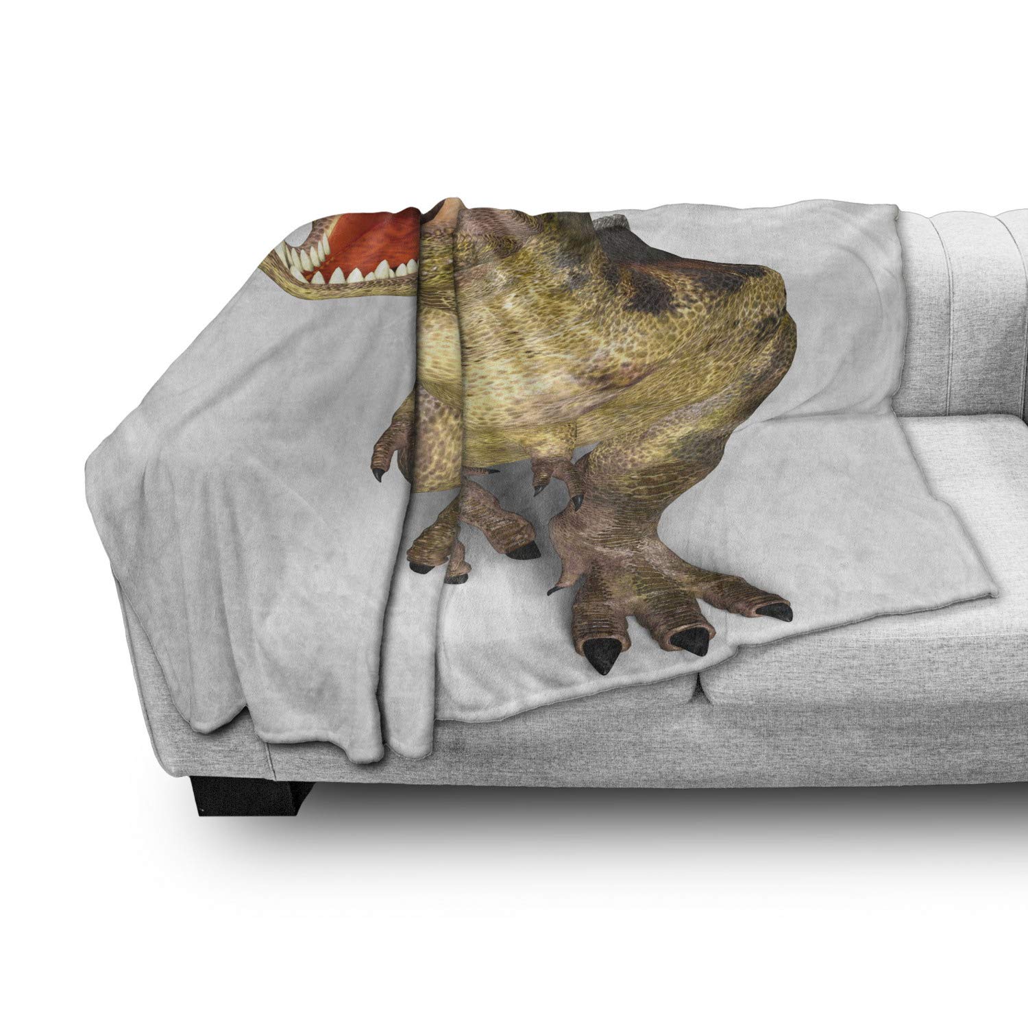 Ambesonne Dinosaur Fleece Throw Blanket 70