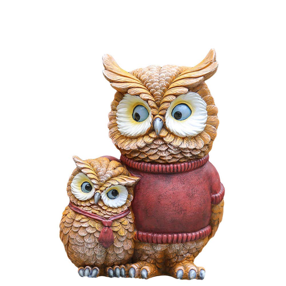 Cute Animal Sculpture - Cartoon Owl Ornament for Garden, Courtyard & Outdoor Decor | Handmade Crafts for Patio, Lawn & Home Decoration
