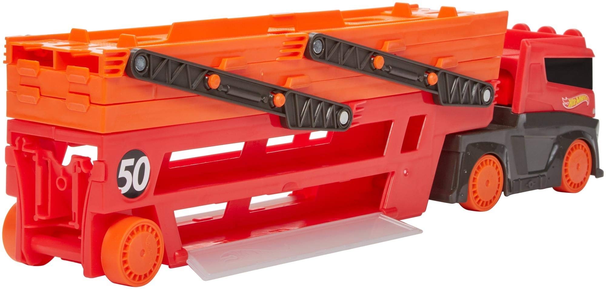 Hot Wheels Mega Hauler Toy Car Track Set - 6 Expandable Levels with Storage for 50+ 1:64 Scale Vehicles | Connects to Other Hot Wheels Sets | Perfect for Kids' Racing Adventures & Collectible Display
