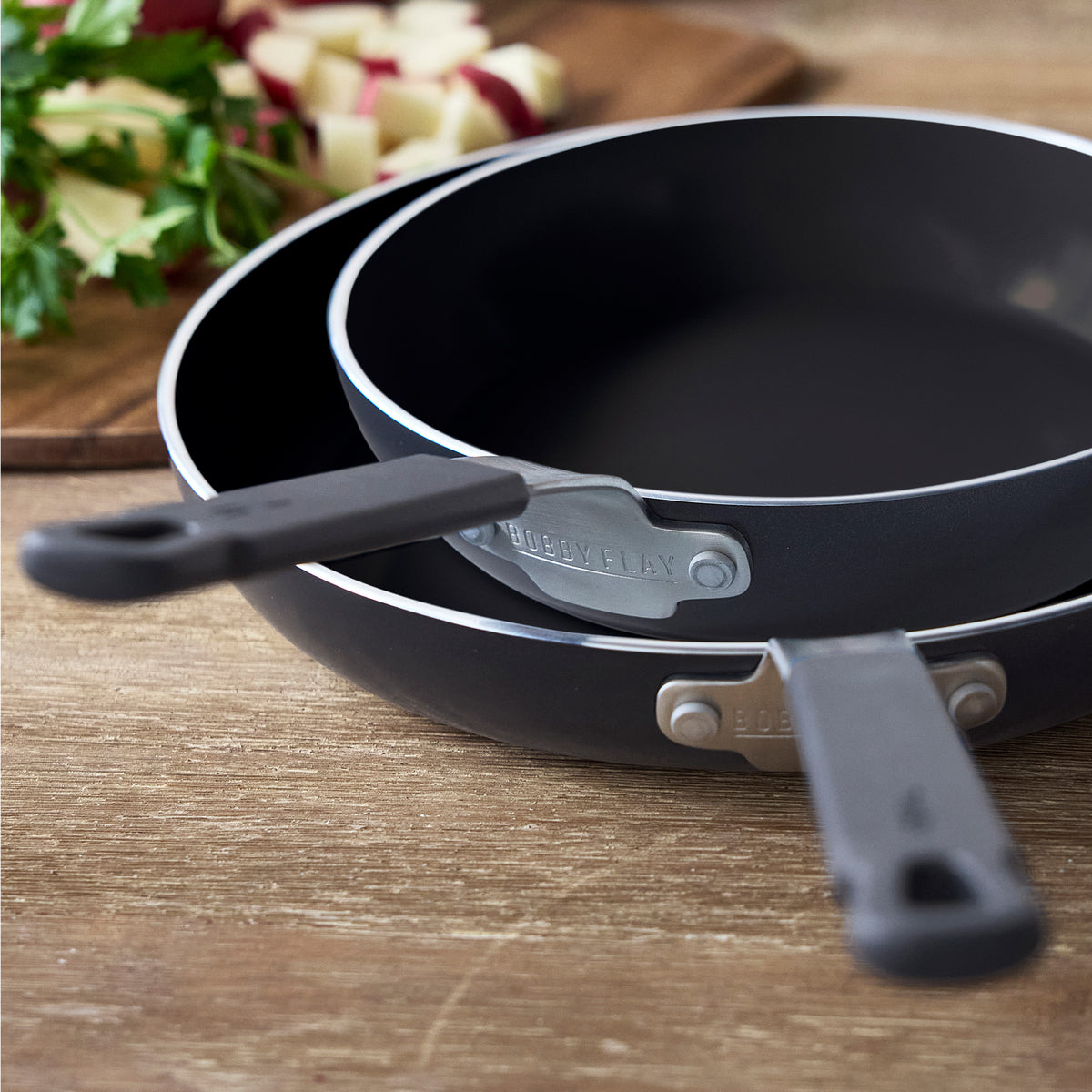 Bobby Flay by GreenPan Professional Ceramic Nonstick 8 and 10-Inch Fry Pan Set - Black | PFOA-Free Cookware for Healthy Cooking | Perfect for Sautéing, Frying & Everyday Meals