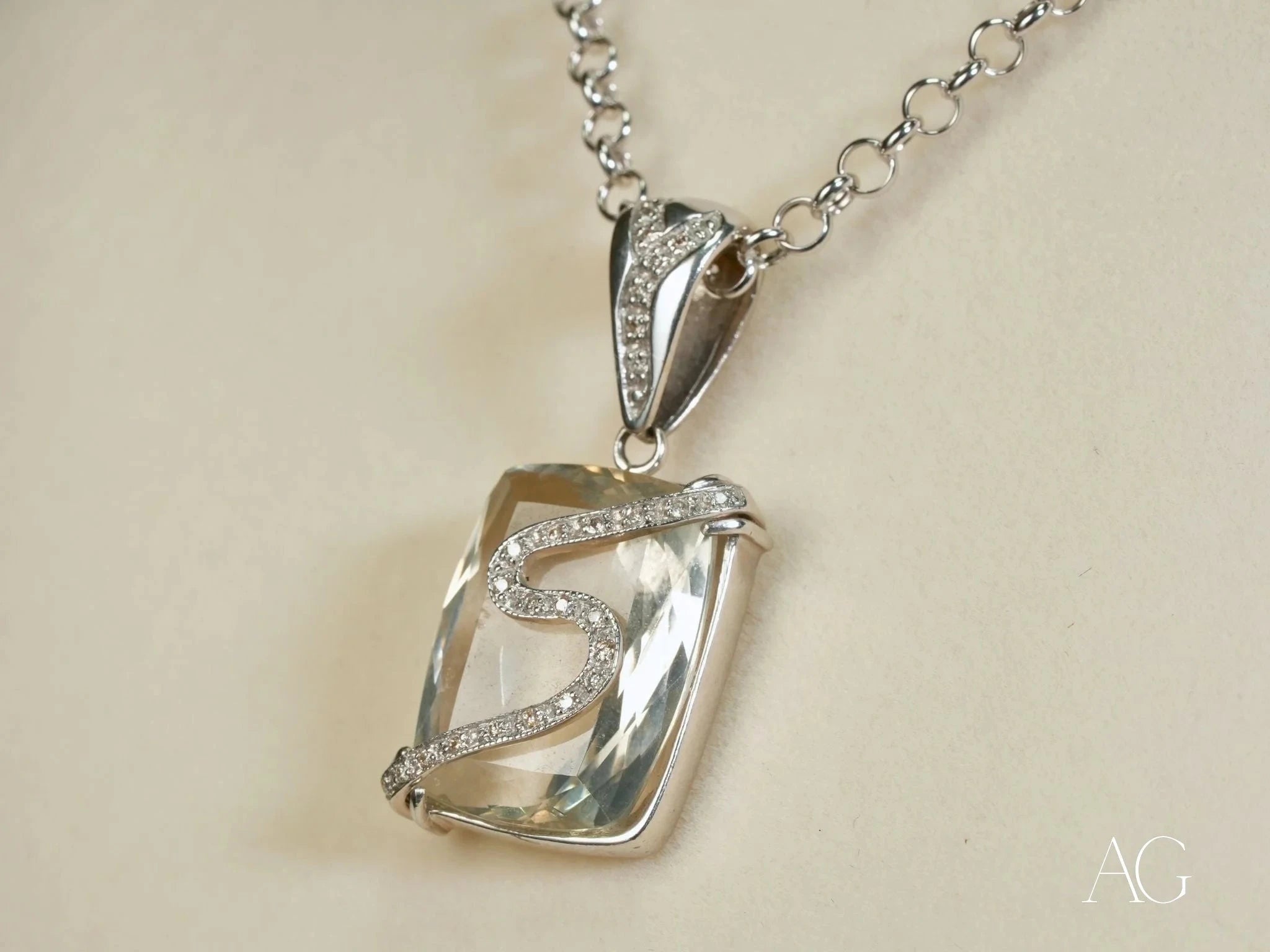Eternal Frost Crystal & Diamond Pendant Necklace - Elegant Jewelry Gift for Women - Perfect for Weddings, Anniversaries & Special Occasions