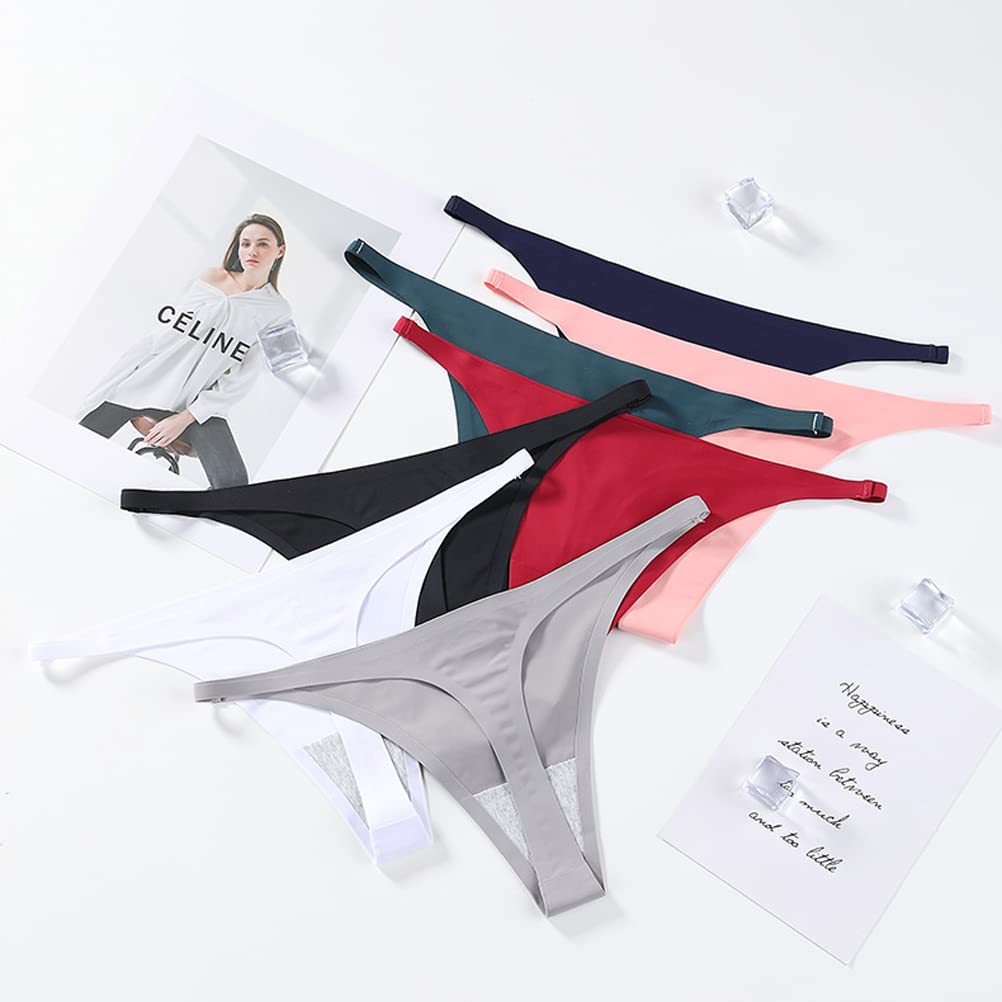 Seamless G-String Thong Panties for Women - Low Rise No Show Invisible Underwear Multi-Pack | Perfect for Yoga, Workout & Everyday Comfort