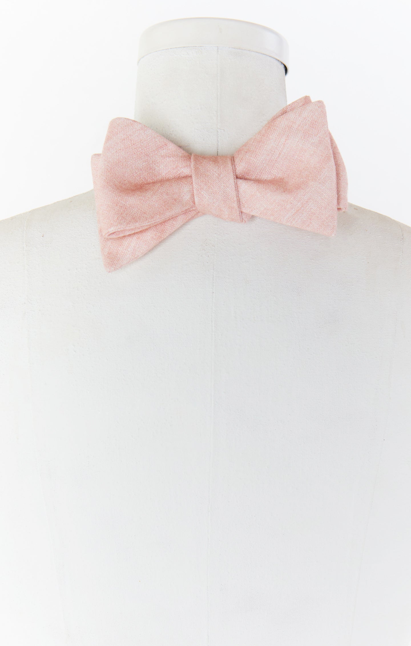 Josh Bow Tie - Dusty Blush Linen Bowtie for Men | Premium Linen Necktie for Weddings, Parties & Formal Events