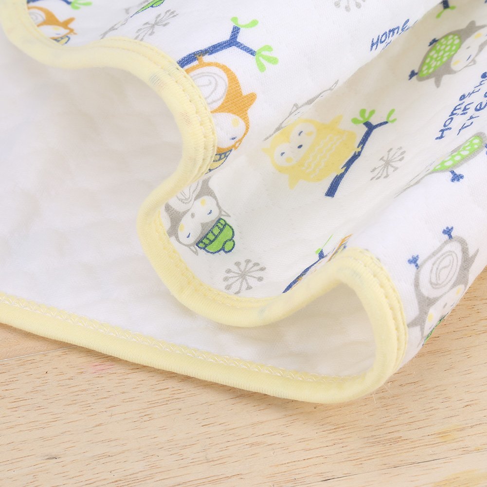 **Waterproof Crib Mattress Protector - Reusable Incontinence Pads for Kids & Adults - Washable Bed Pads for Leak Protection (Yellow Hemming, Medium) - Ideal for Nighttime Use, Travel & Daycare**