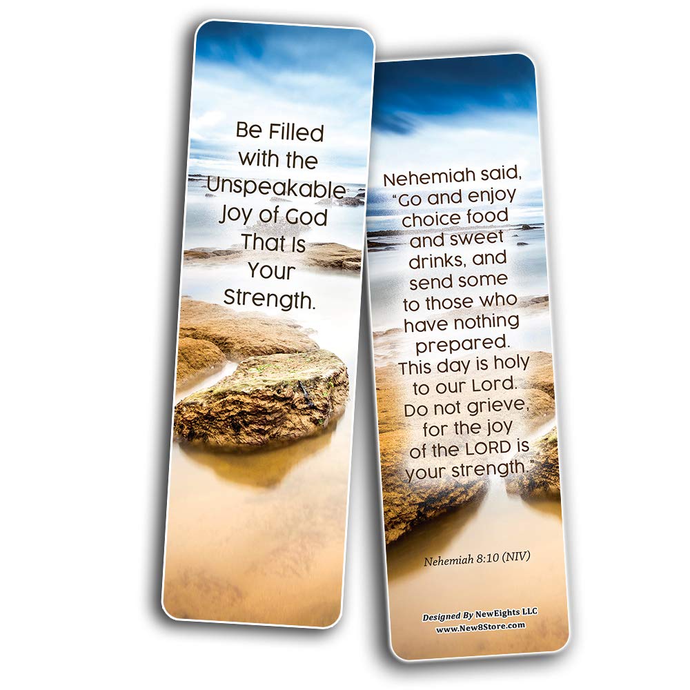 God is My Strength Bible Bookmarks (12-Pack) - Christian Gifts for Church & Sunday School