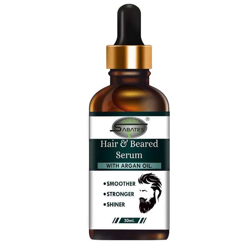Beard Growth Oil for Men - Fast Acting, Non-Greasy Formula with Argan Oil | Promotes Thicker, Fuller Beard | 100% Natural Nourishment for Beard Volume & Texture | Perfect for Daily Grooming & Styling