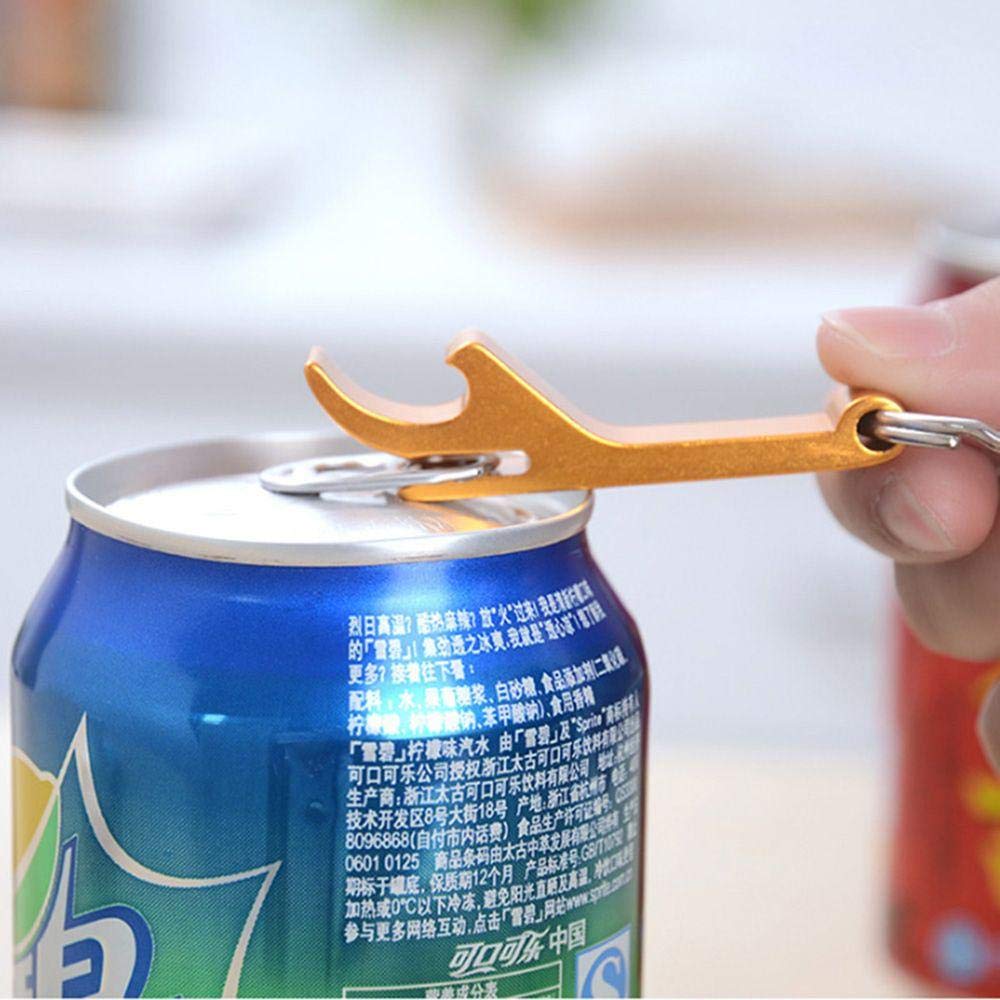 4-in-1 Portable Bottle Opener Keychain - Aluminum Alloy Multi-Tool for Beer, Soda & Wine - Compact Kitchen & Bar Accessory (5-Pack) - Perfect for Camping, Parties & Outdoor Adventures