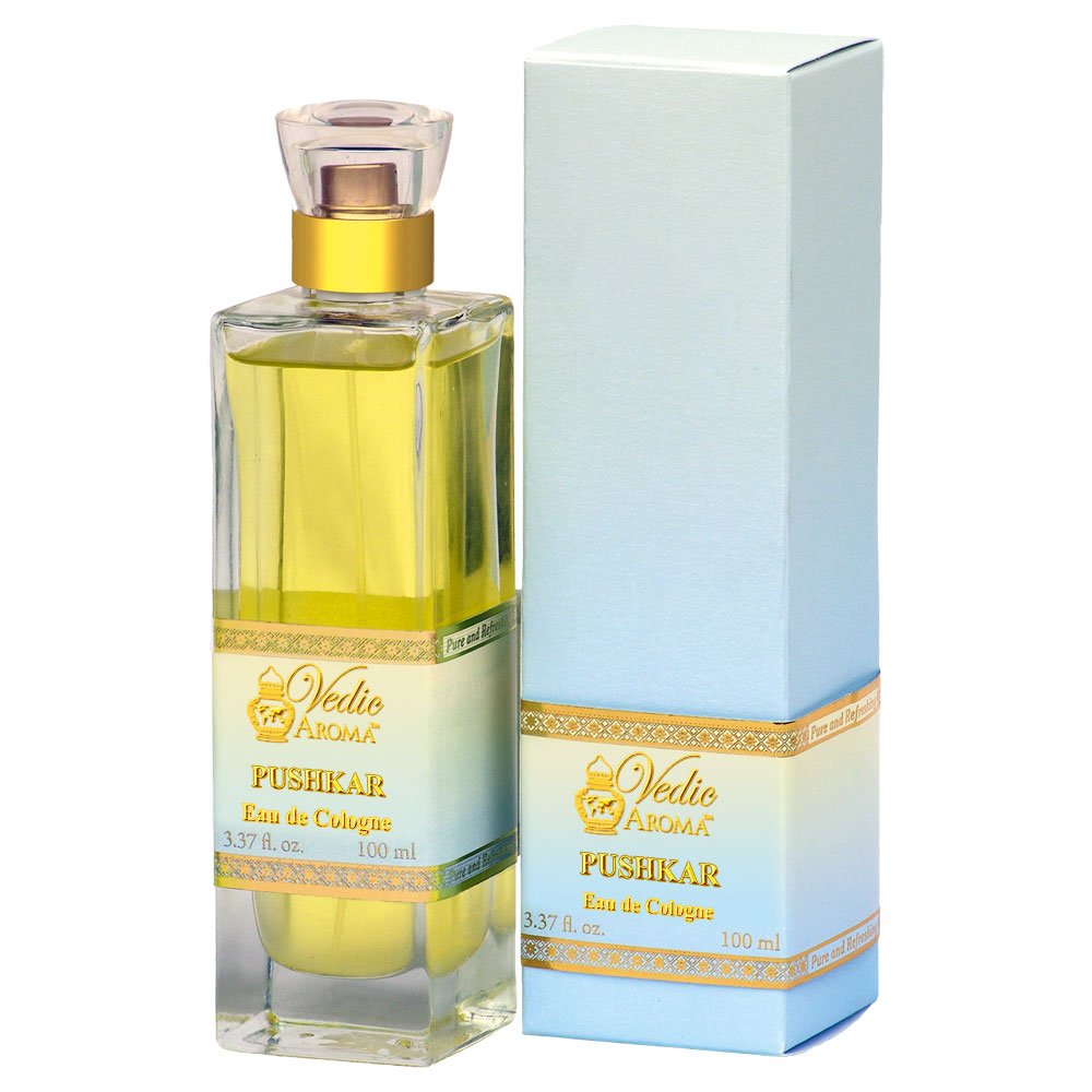 Pushkar Royal Collection 100% Certified Organic Eau de Cologne Spray - Rare & Exquisite Fragrance for Men & Women (100ml) | Perfect for Daily Wear, Special Occasions & Gift Giving