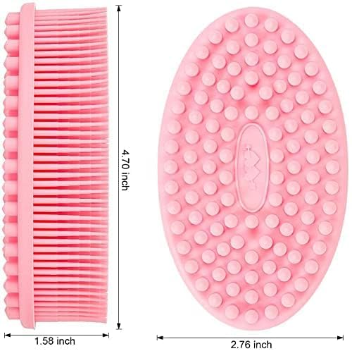Getmecraft Dual-Sided Silicone Body Scrubber & Exfoliating Brush - Gentle Skin Cleansing, Scalp Massager for Men & Women - Perfect for Shower, Bath & Spa Relaxation