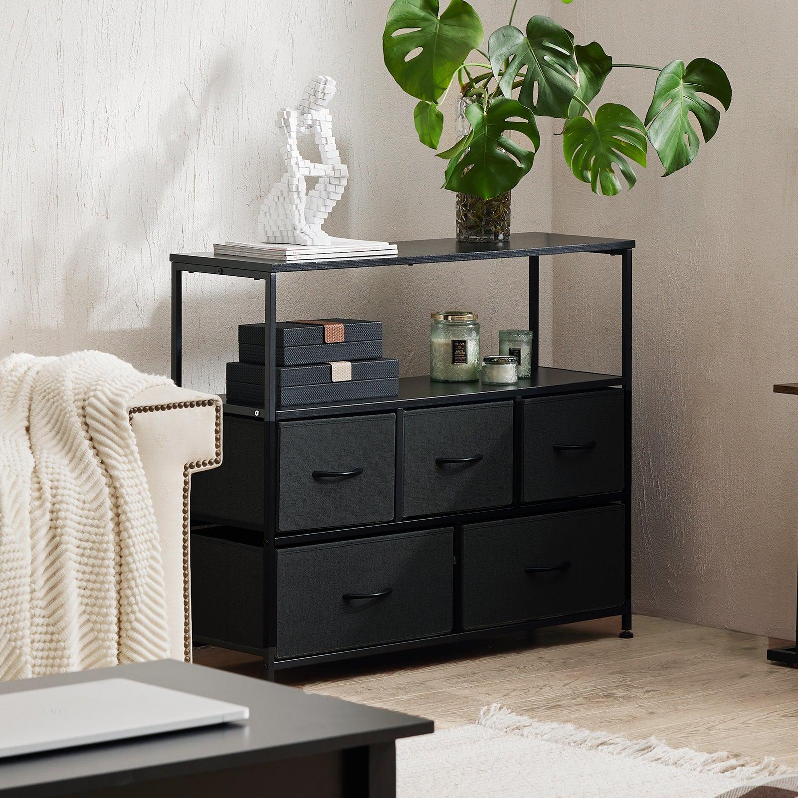 5-Drawer Fabric Dresser with Metal Frame - Modern Bedroom Chest of Drawers for Closet Organization | Perfect for Small Spaces & Apartment Storage